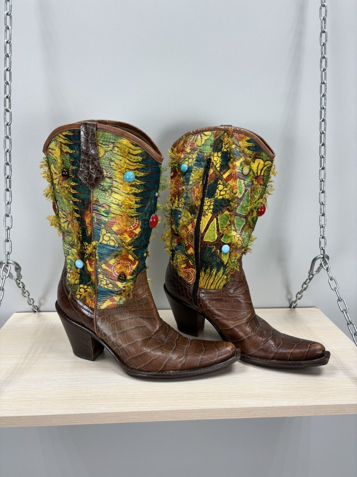 Other Womens western leather boots Size 38 Color Multicolor Size US 8 / IT 38 - 2 Thumbnail