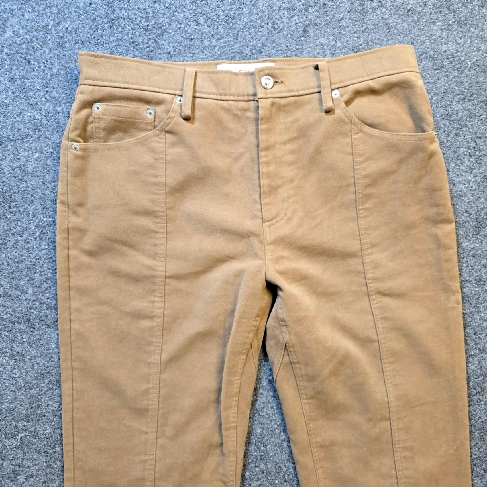 Vintage Sefr Pants Mens 32 Beige Tan Bonanza Trousers Heavy Capsule Minimalist Casual Khakis Straight Leg 33in Inseam Mens Regular Vintage No Size 24" / US 00 / IT 34 - 2 Thumbnail