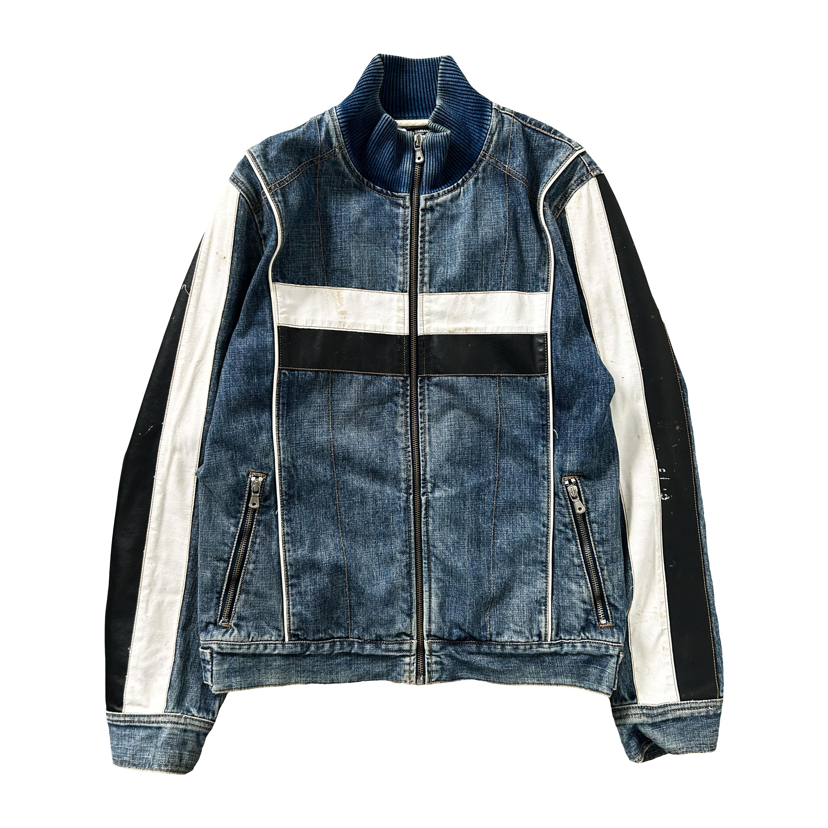 Dolce & Gabbana Dolce & Gabbana Denim Biker Jacket Size US L / EU 52-54 / 3 - 1 Thumbnail
