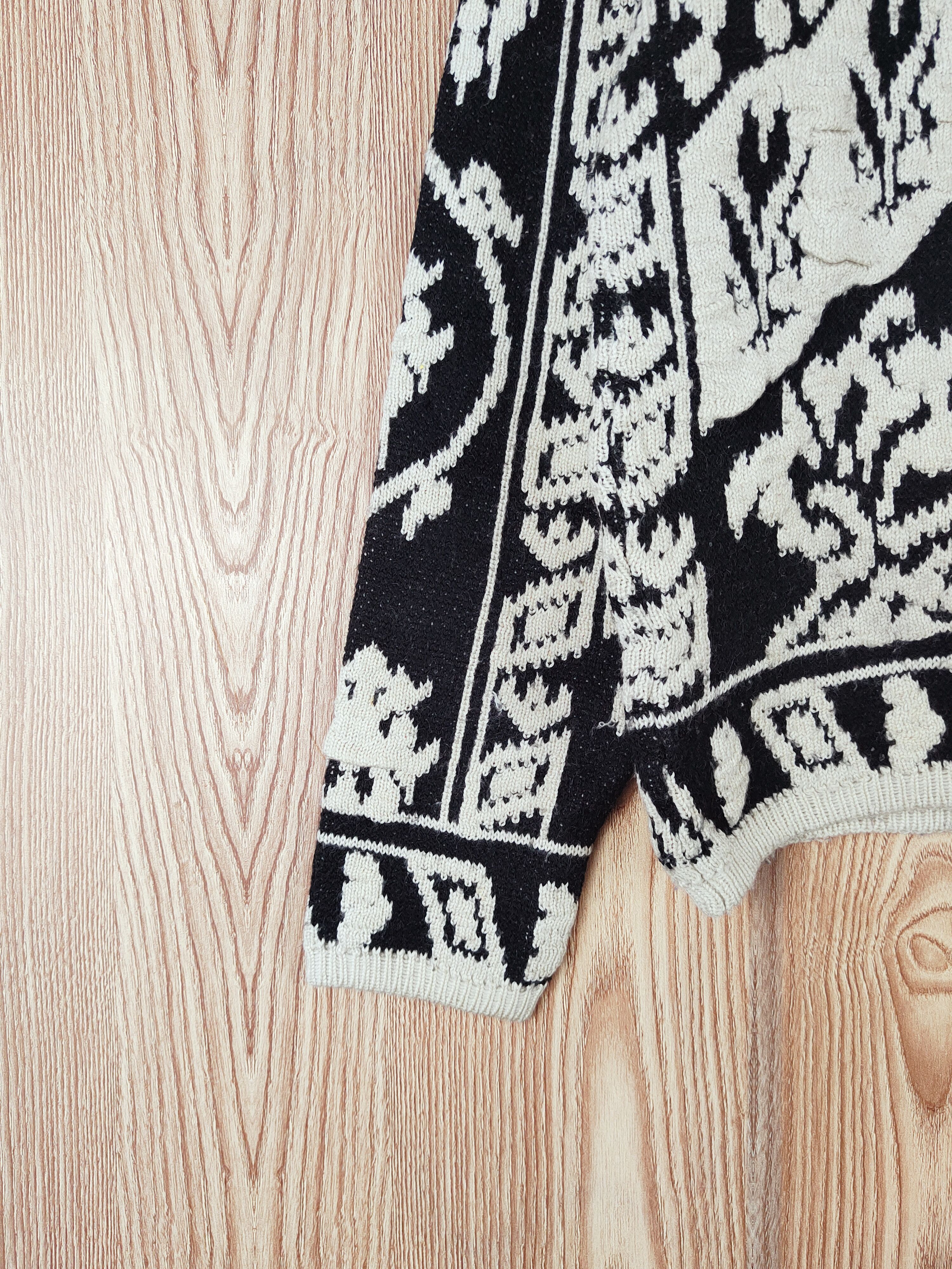 Japanese Brand × Vintage Pleuvoir Black Cream Knitwear Sweatshirts #W031 Size US S / EU 44-46 / 1 - 4 Thumbnail