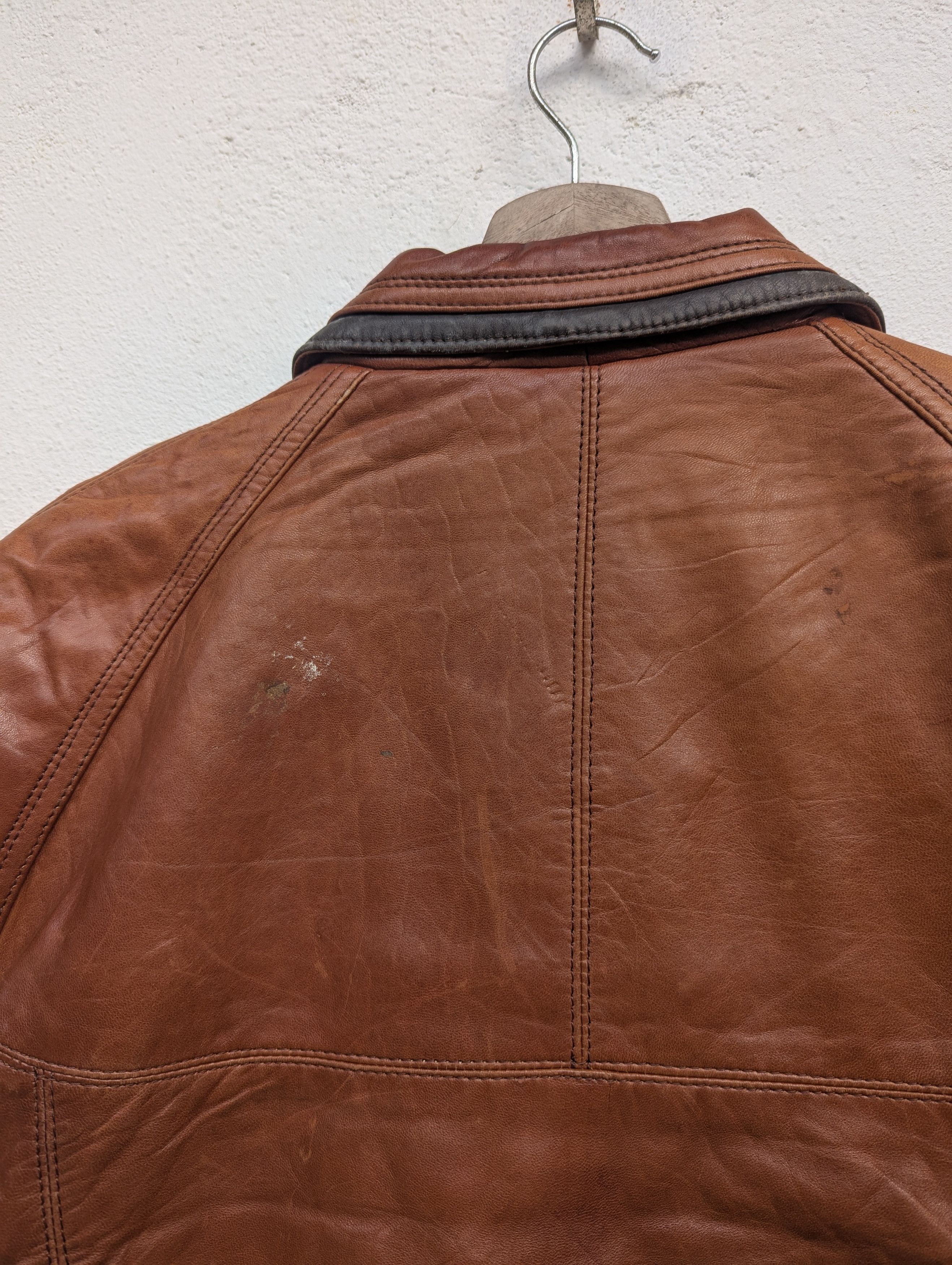 Japanese Brand DHAH FOR THE STRONG INTELLIGENT MODERN MAN LEATHER JACKET Size US M / EU 48-50 / 2 - 10 Thumbnail