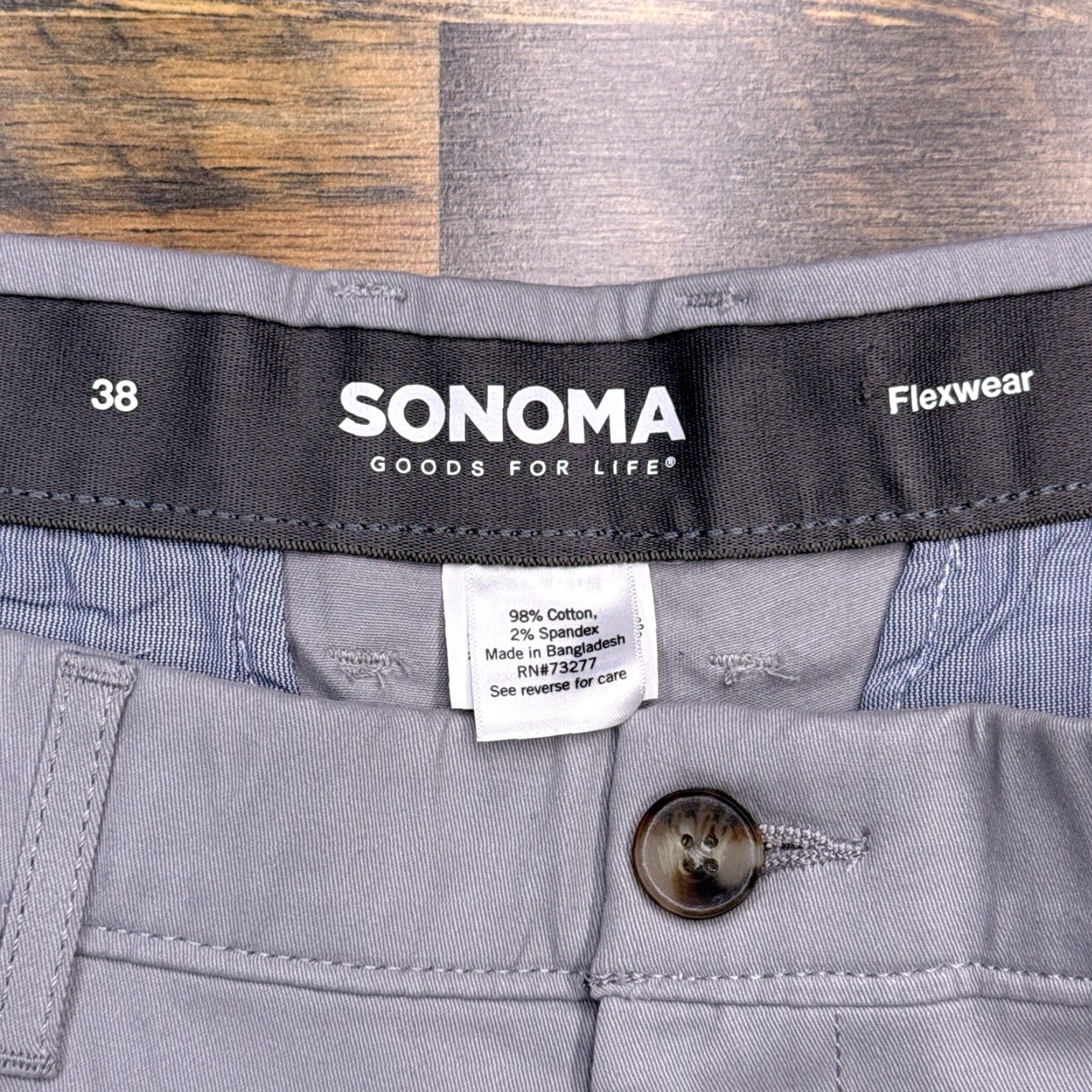 Vintage Sonoma Shorts Mens 38 Gray Mid Rise Stretch Chino Twill Regular Fit New Size US 38 / EU 54 - 3 Thumbnail