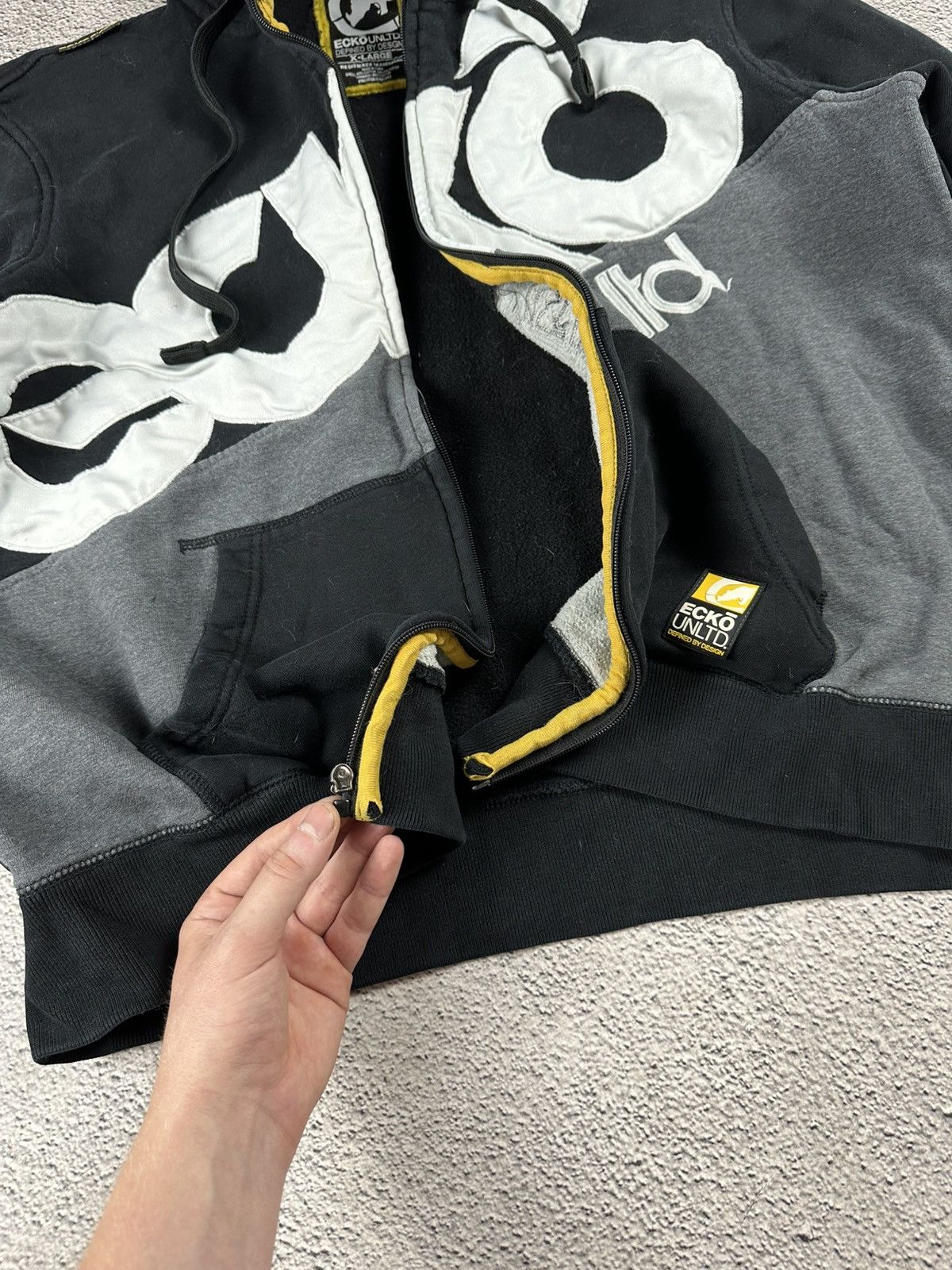 Ecko Unltd. Vintage Ecko Unltd Full Zip Hoodie Big Logo Y2K Japan Faded Size US XL / EU 56 / 4 - 9 Thumbnail