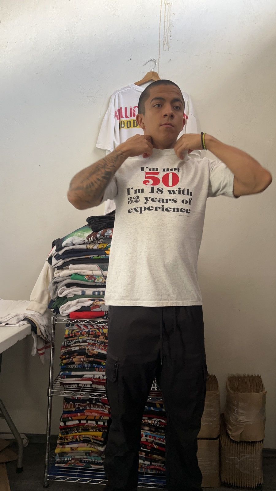 Vintage 90s I’m not 50 I’m 18 with 32 Years of Experience Quote Tee Size US M / EU 48-50 / 2 - 2 Thumbnail