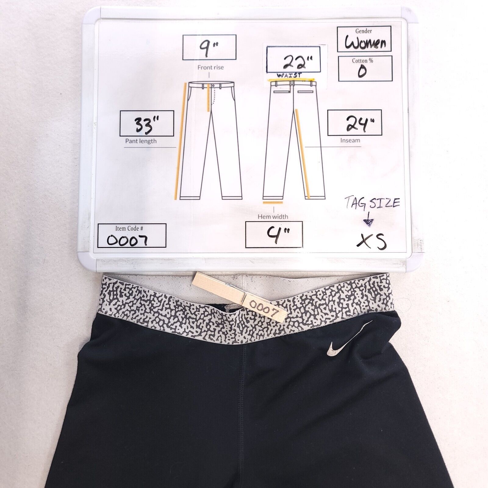 Nike Nike Pro Dri-Fit Athletic Leggings Pants Womens Size XS Size 22" - 8 Thumbnail