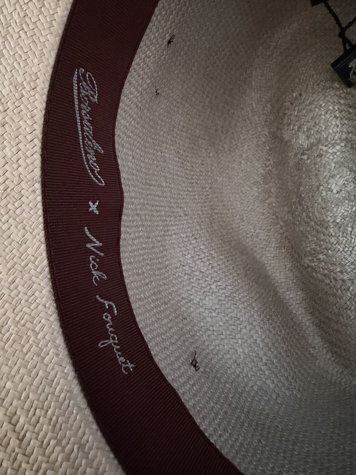 Nick Fouquet Nick Fouquet x Borsalino distressed Panama hat, sz 58/7 1/4 Size ONE SIZE - 12 Thumbnail