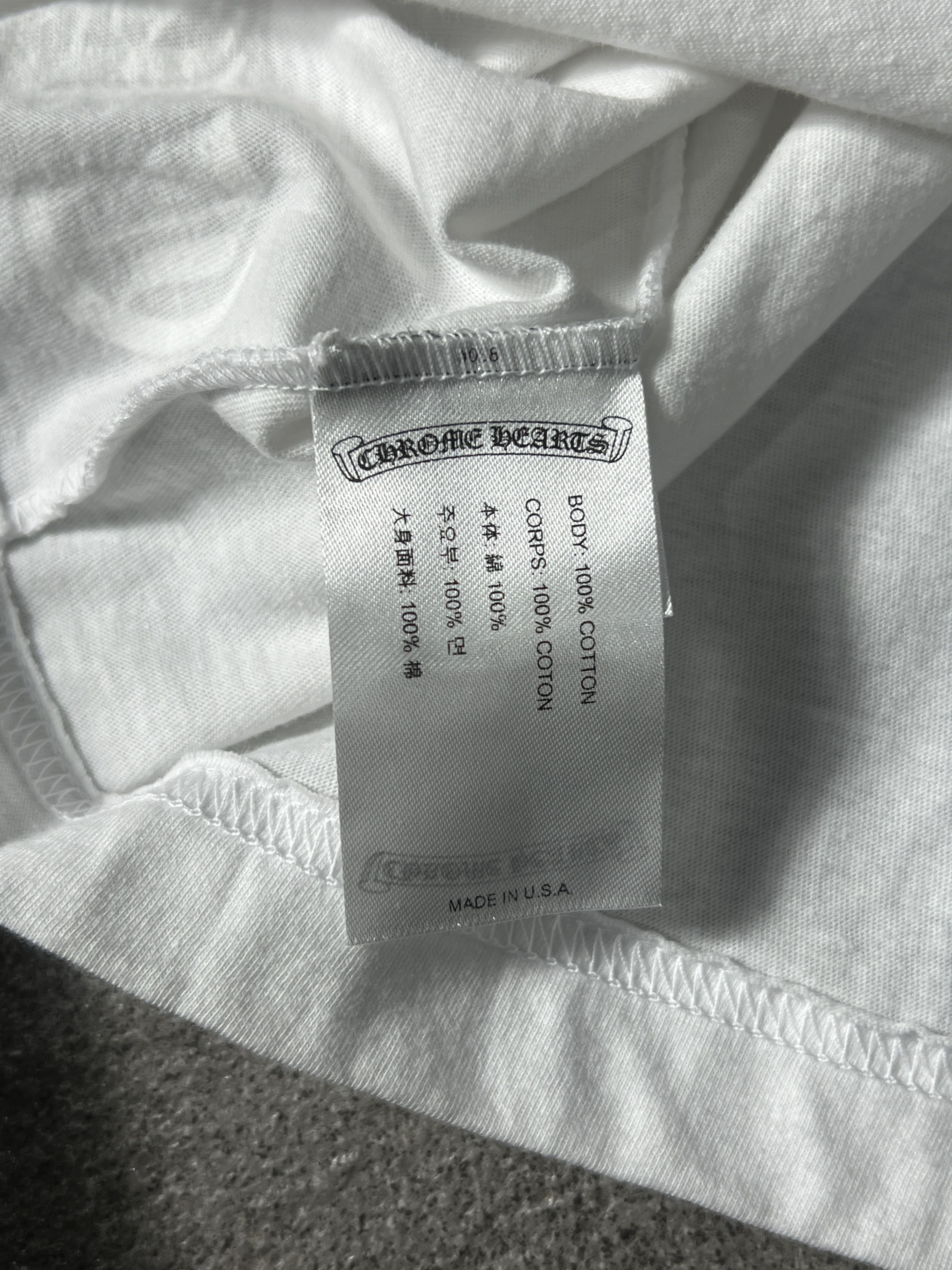 Chrome Hearts Chrome Hearts Osaka Pocket Tee White XL USA CH Logo Size US XL / EU 56 / 4 - 4 Thumbnail