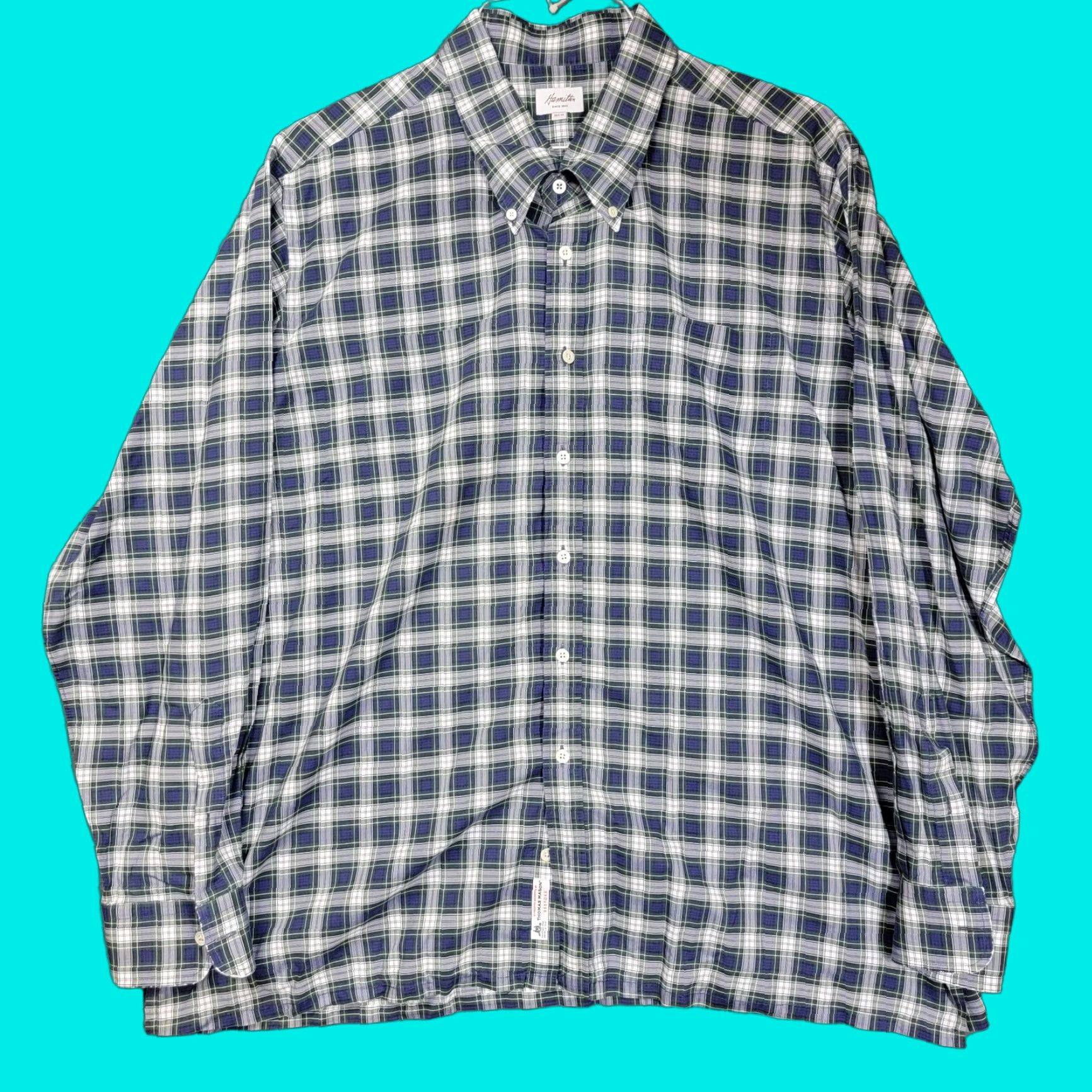 Hamilton Hamilton Shirt Mens XXXL Plaid Button Down Long Sleeve check casual Size US XXL / EU 58 / 5 - 1 Thumbnail