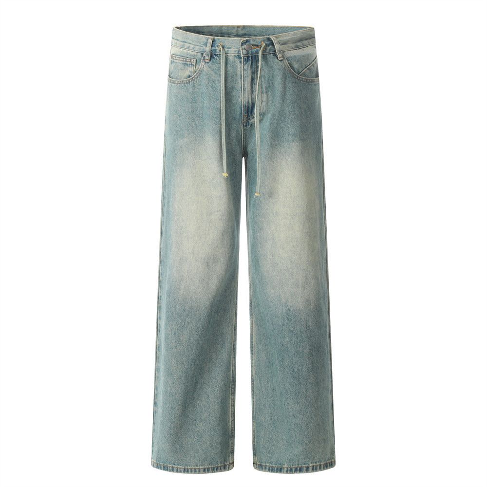 Japanese Brand × Jean Men's street punk washed distressed wide-leg jeans y2k Size US 32 / EU 48 - 1 Thumbnail