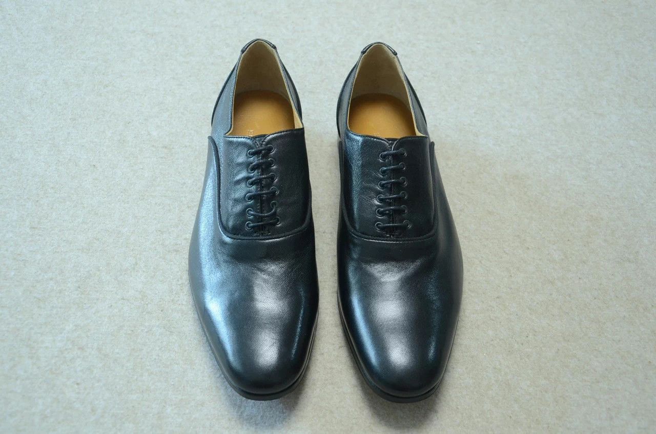 Hermes Hermes Black Leather Sole Derby Shoes 41 EU Size US 8 / EU 41 - 4 Thumbnail