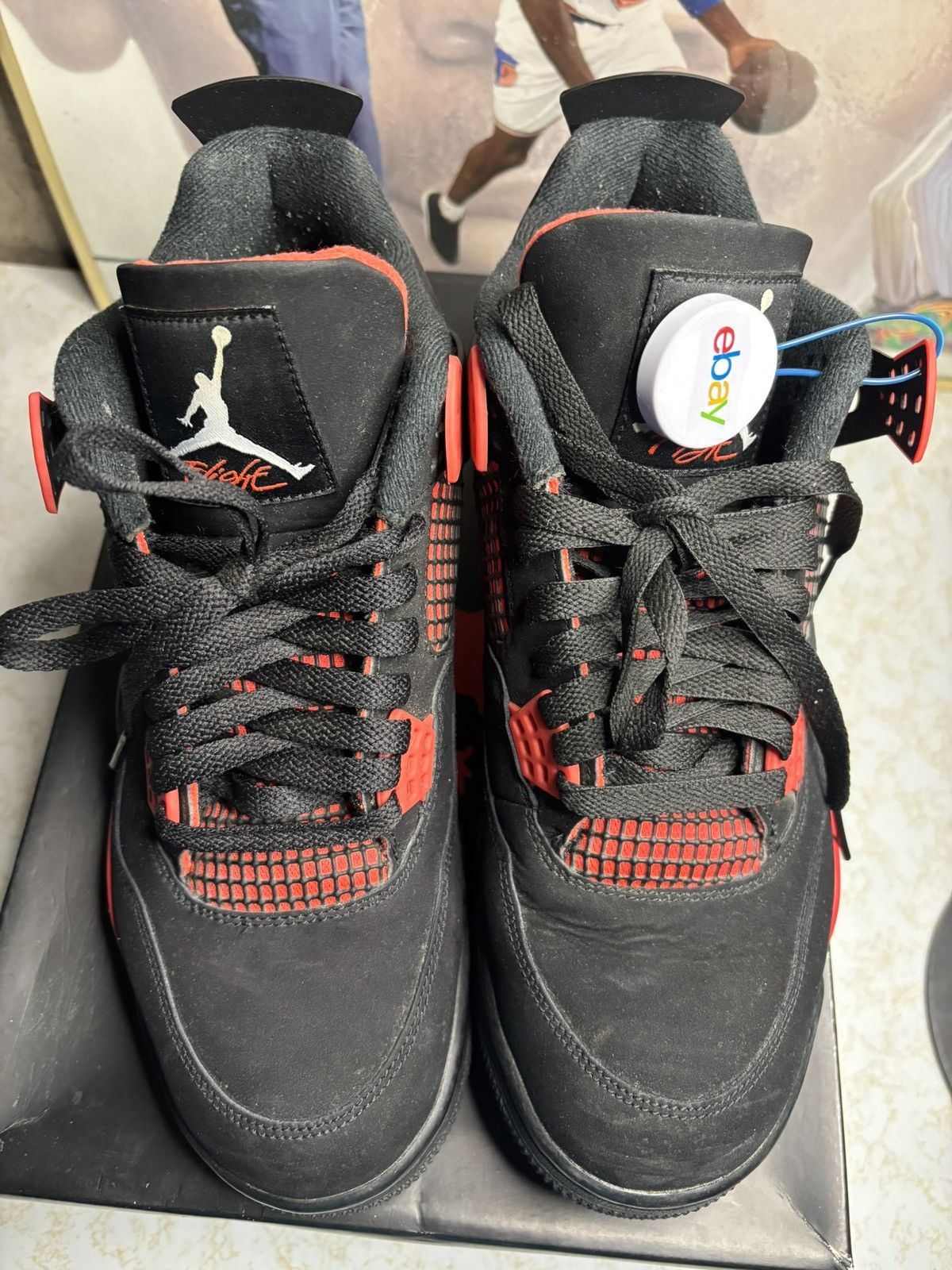 Jordan Brand Jordan Retro 4 ‘red thunder’ Size US 11 / EU 44 - 2 Thumbnail