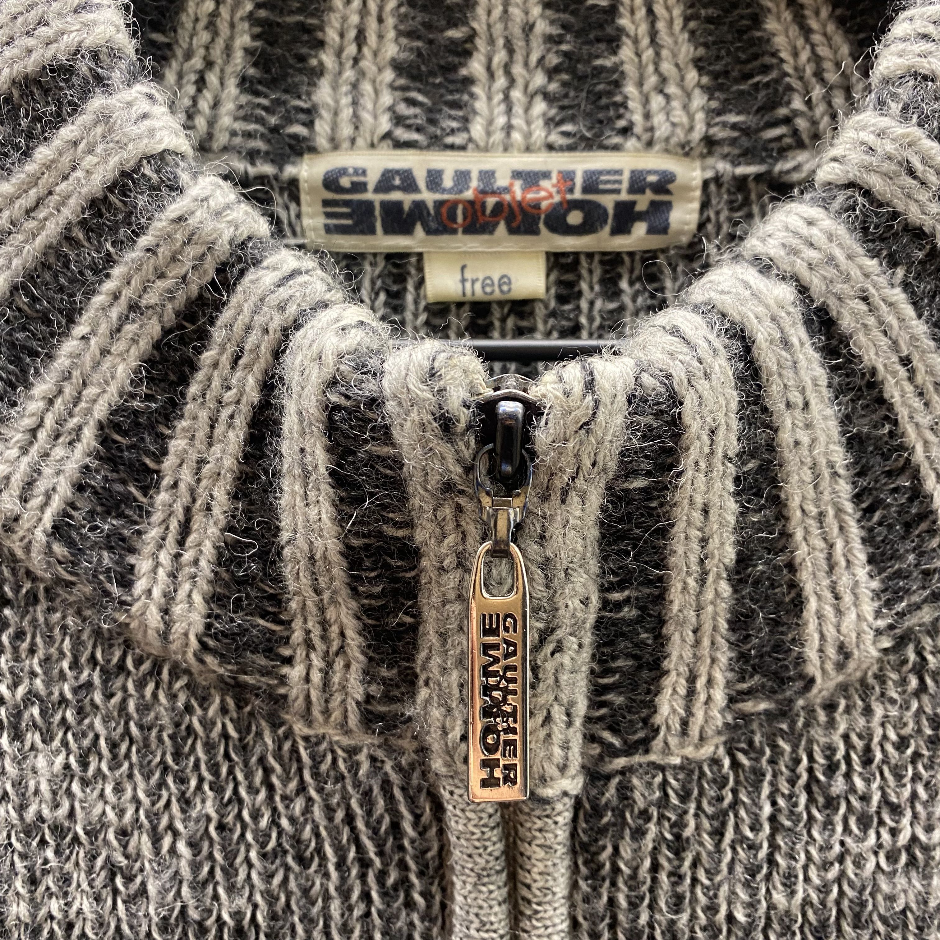 Jean Paul Gaultier Jean Paul Gaultier Homme Object Zip-Up Knit Jacket Size US L / EU 52-54 / 3 - 5 Thumbnail