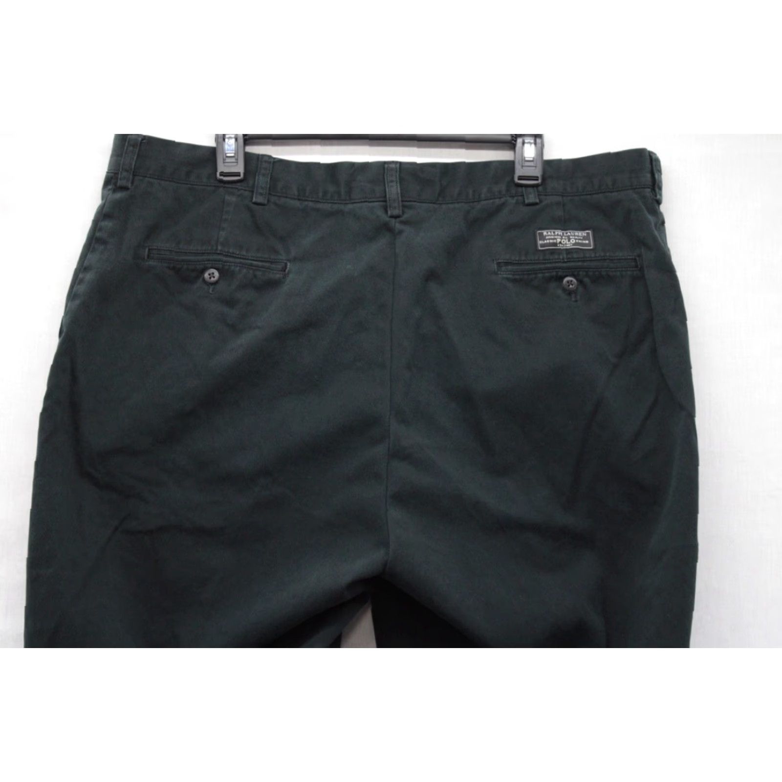 Polo Ralph Lauren VINTAGE Polo Ralph Lauren Prospect Pants Men's 40 x 30 Black Cotton Chino Flat Front Size US L / EU 52-54 / 3 - 6 Thumbnail