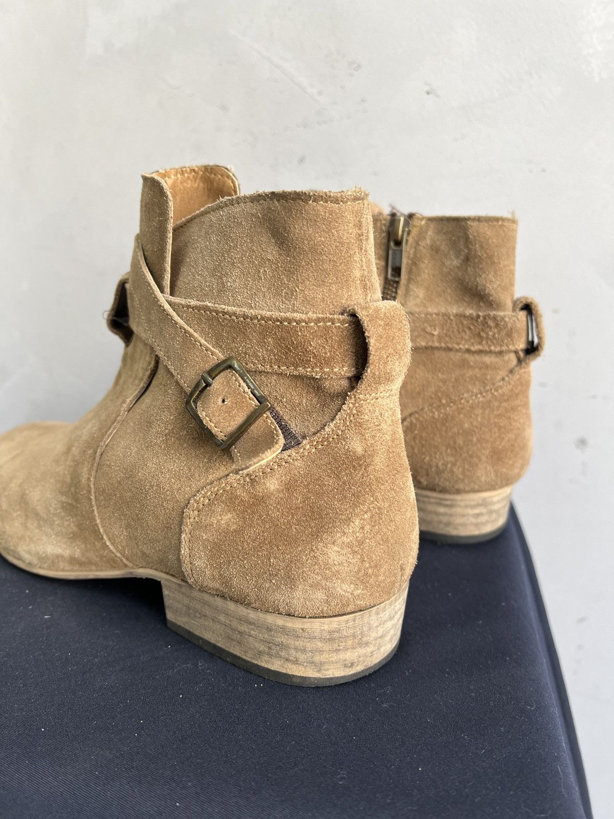 Western Rise Guidi style suede ankle moto boots avant garde y2k Size US 9 / EU 42 - 7 Thumbnail