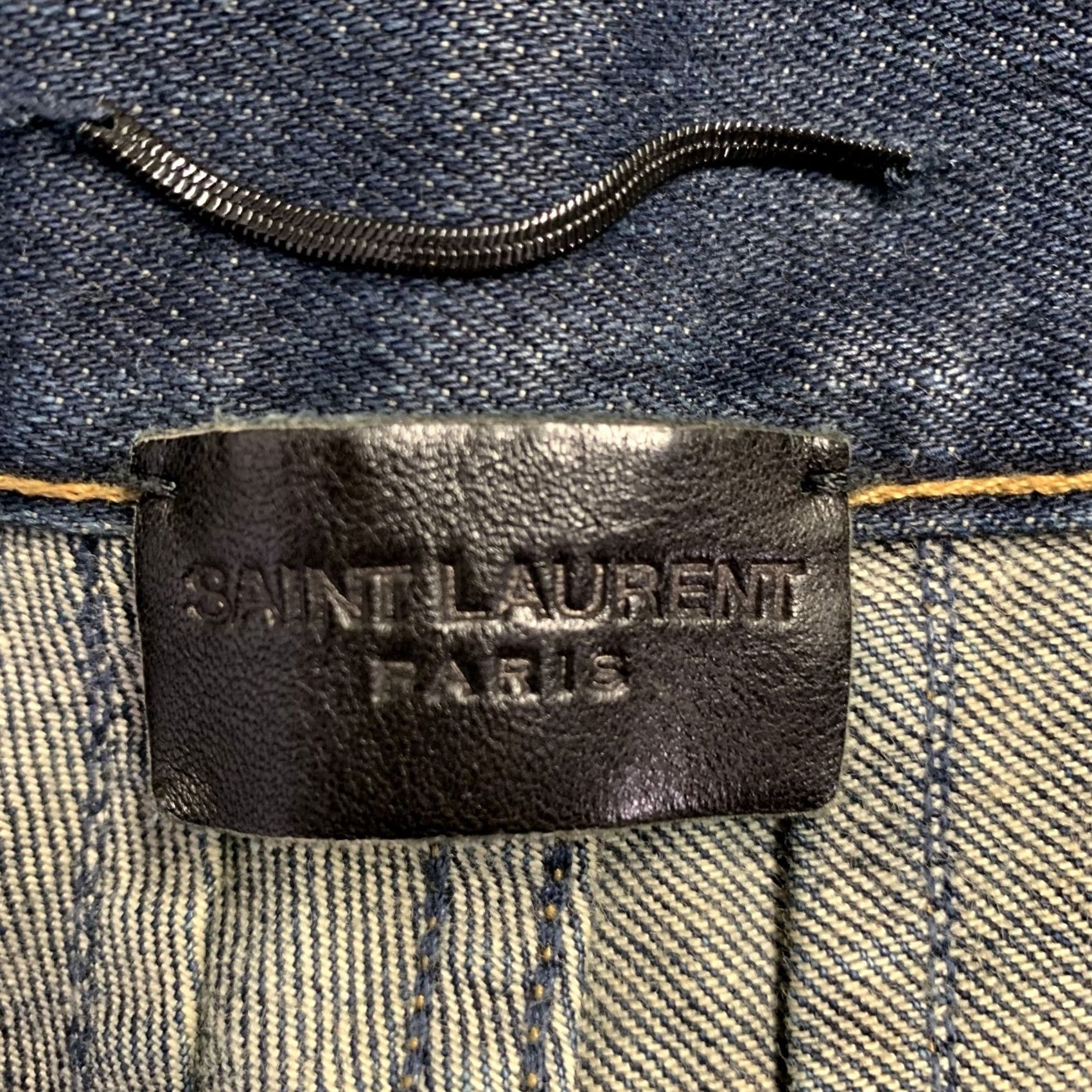 Yves Saint Laurent SAINT LAURENT Jeans Size 30 Blue Contrast Stitch Cotton/Elastane Straight Five Pockets Mens Size US 30 / EU 46 - 2 Thumbnail