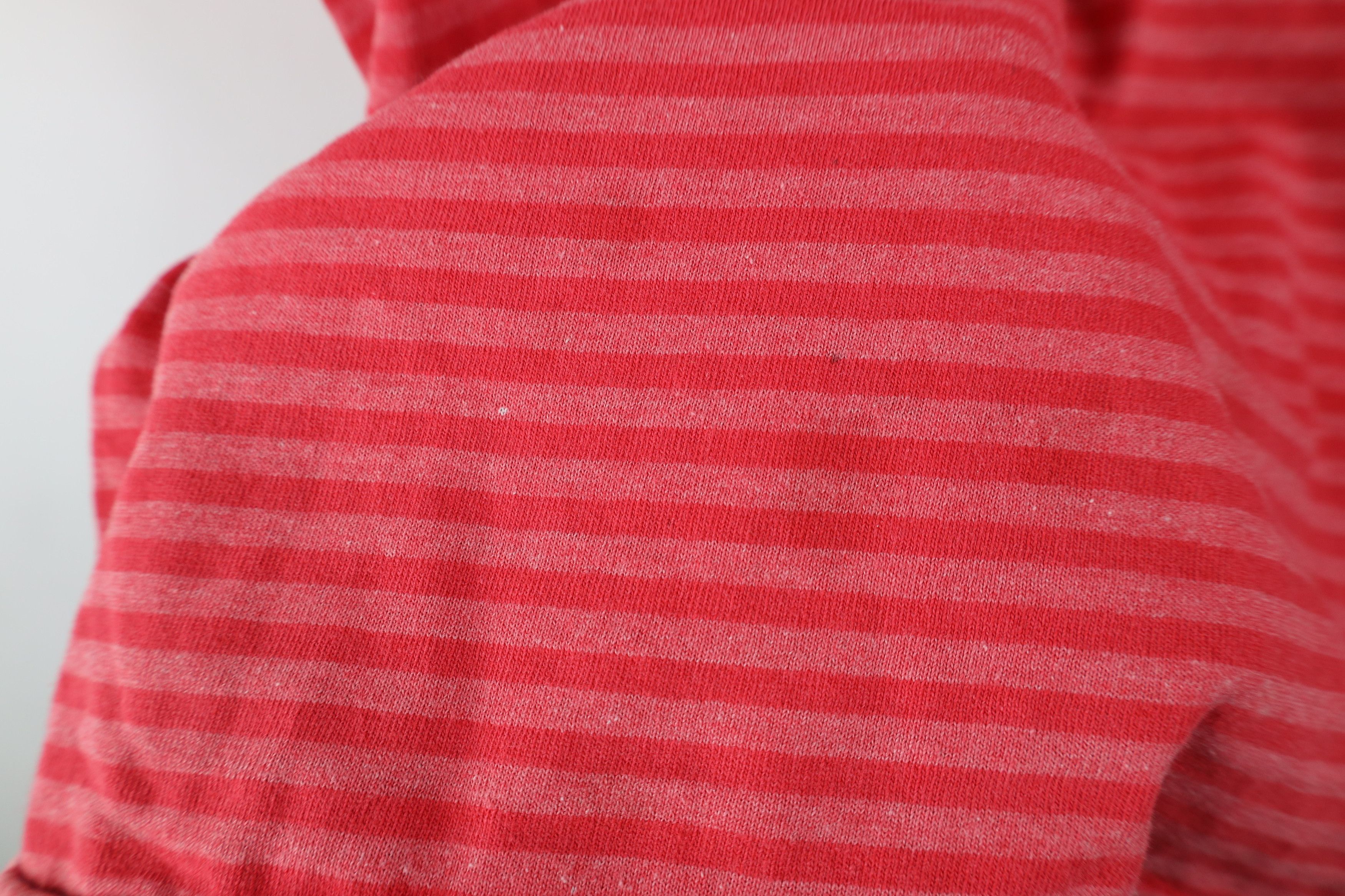 Vintage Vintage 90s Streetwear Striped Short Sleeve T-Shirt Red Pink Size US M / EU 48-50 / 2 - 5 Thumbnail
