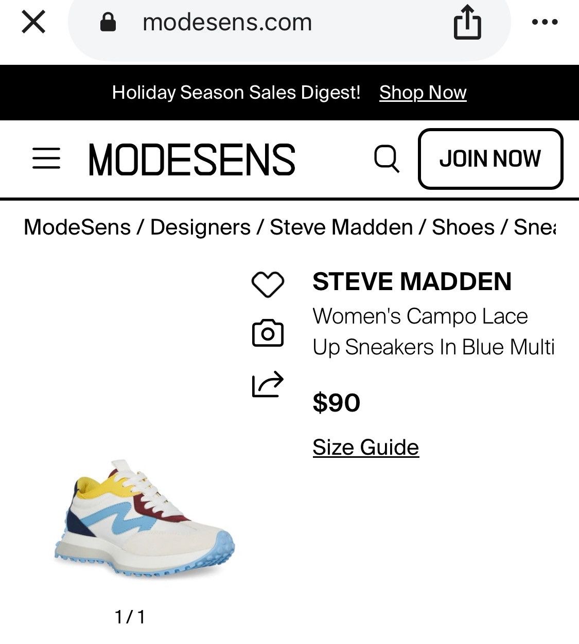 Steve Madden Steve Madden, Women’s Campo Sneakers, Size 10 Size US 10 / IT 40 - 4 Thumbnail