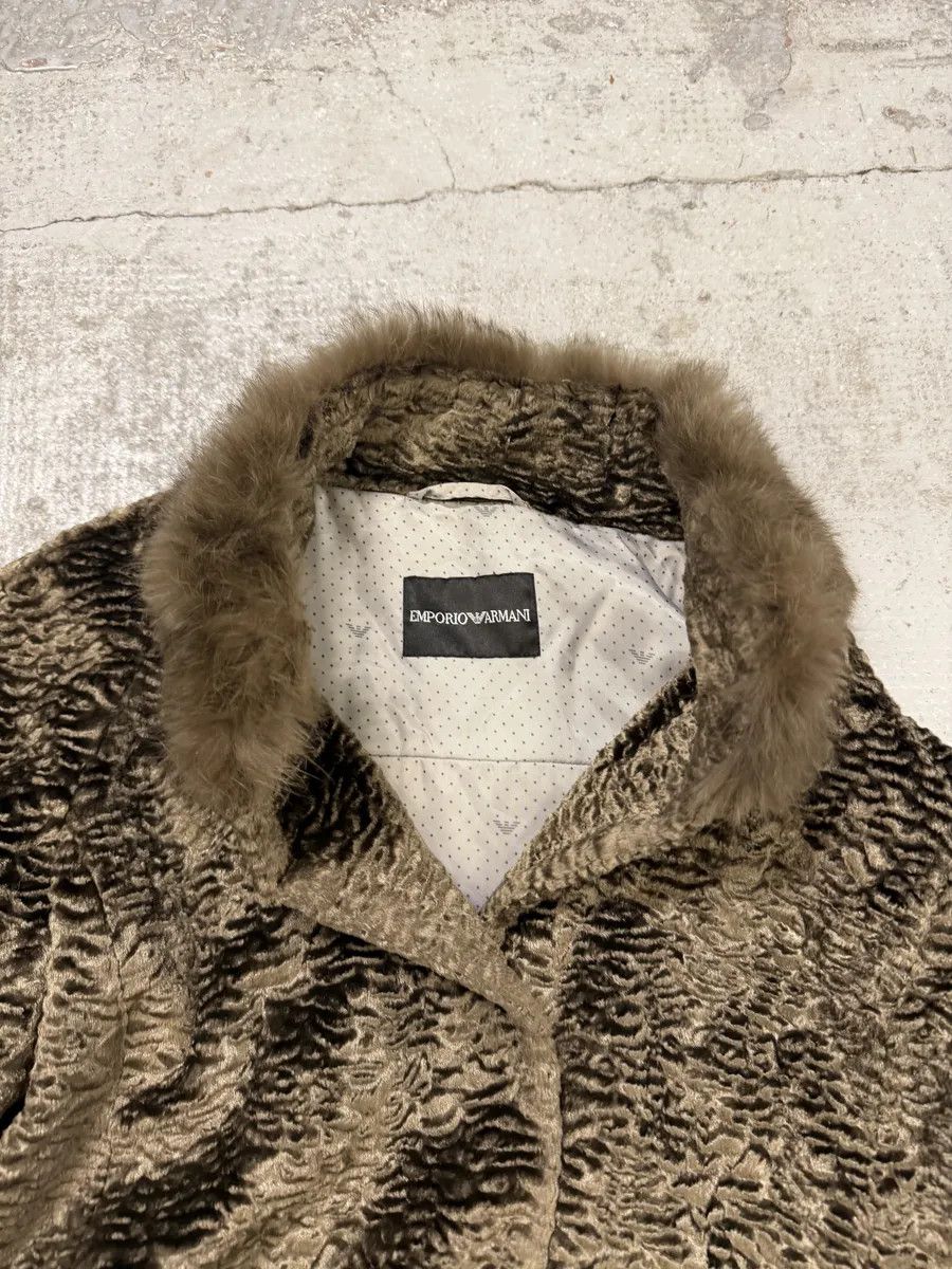 Emporio Armani AW2012 Emporio Armani Beige Fur Collar Jacket Size S / US 4 / IT 40 - 6 Thumbnail