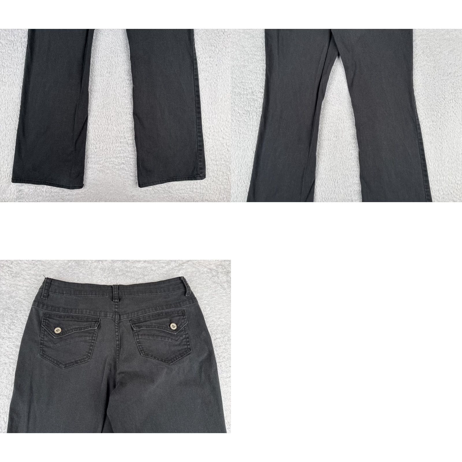 Faded Glory Faded Glory Jeans Womens 6 Black Denim Flared Mid Rise Cotton Blend 28x31 Size 28" / US 6 / IT 42 - 10 Thumbnail