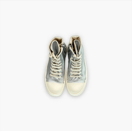 Rick Owens Rick Owens Silver High Canvas Sneakers Size 36 Size US 6 / IT 36 - 10 Thumbnail