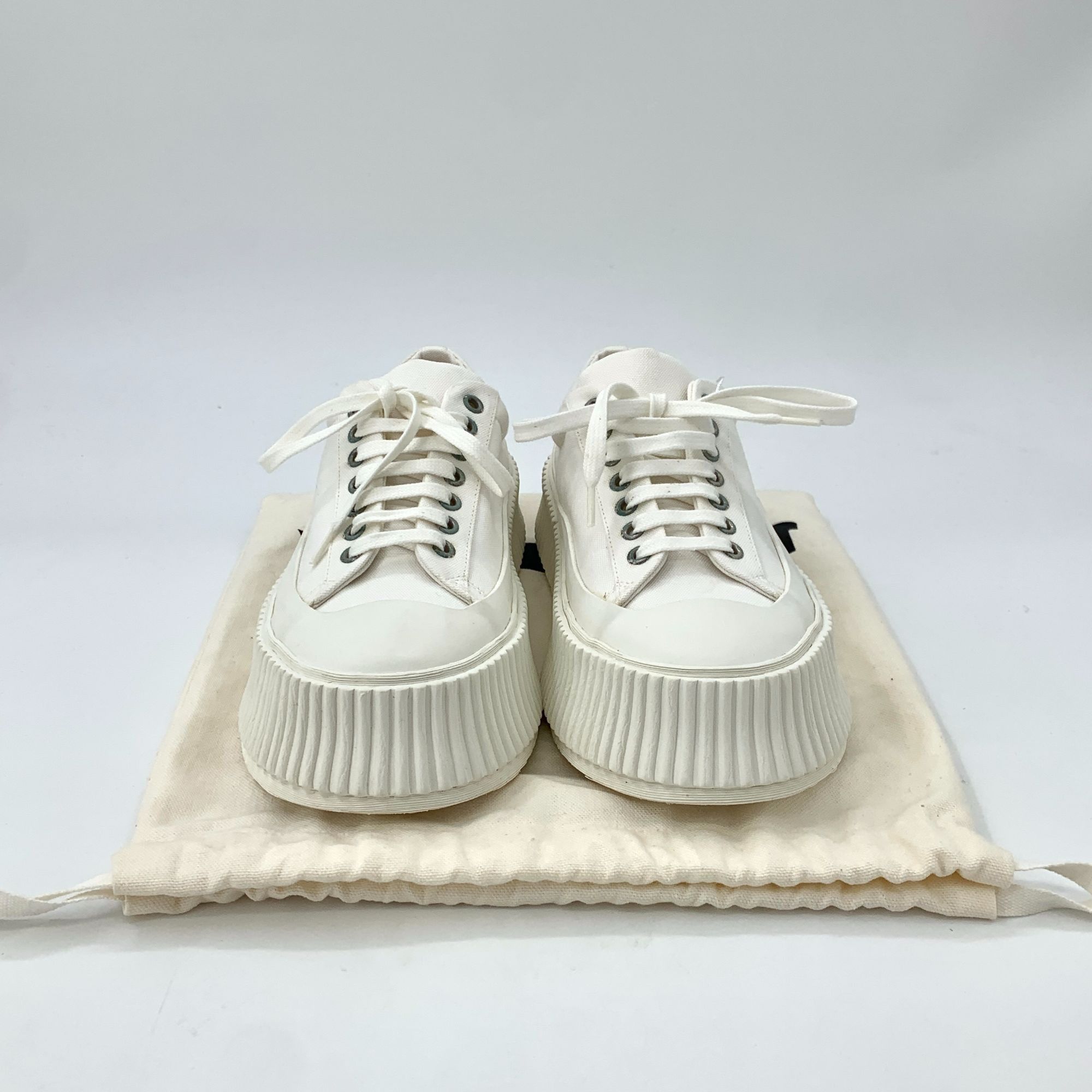 Jil Sander Jil Sander White Thick Sole Lace-Up Sneakers Size 39 Made In Size US 9 / IT 39 - 3 Thumbnail