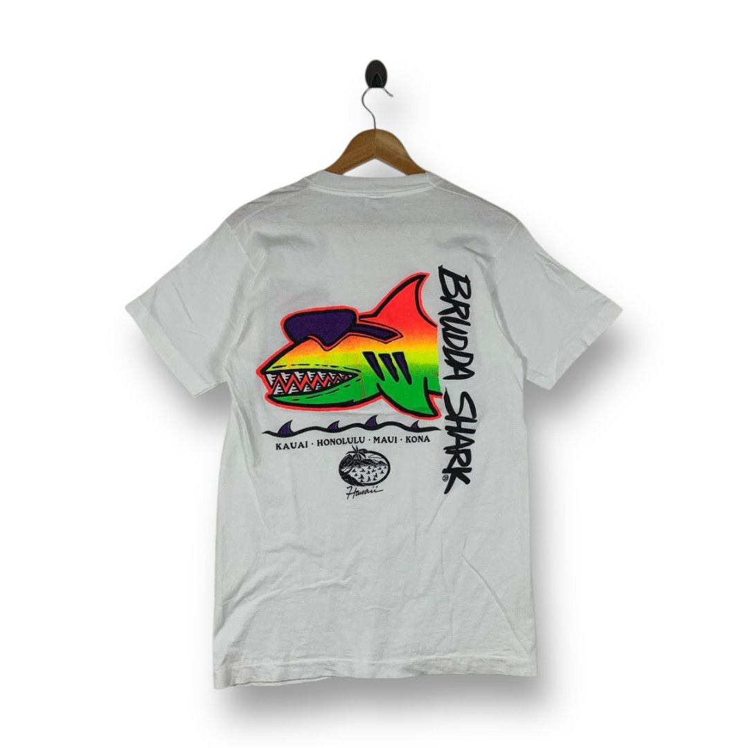 Fruit Of The Loom Vintage BRUDDA SHARK hawaii surfing tee Size US M / EU 48-50 / 2 - 1 Thumbnail