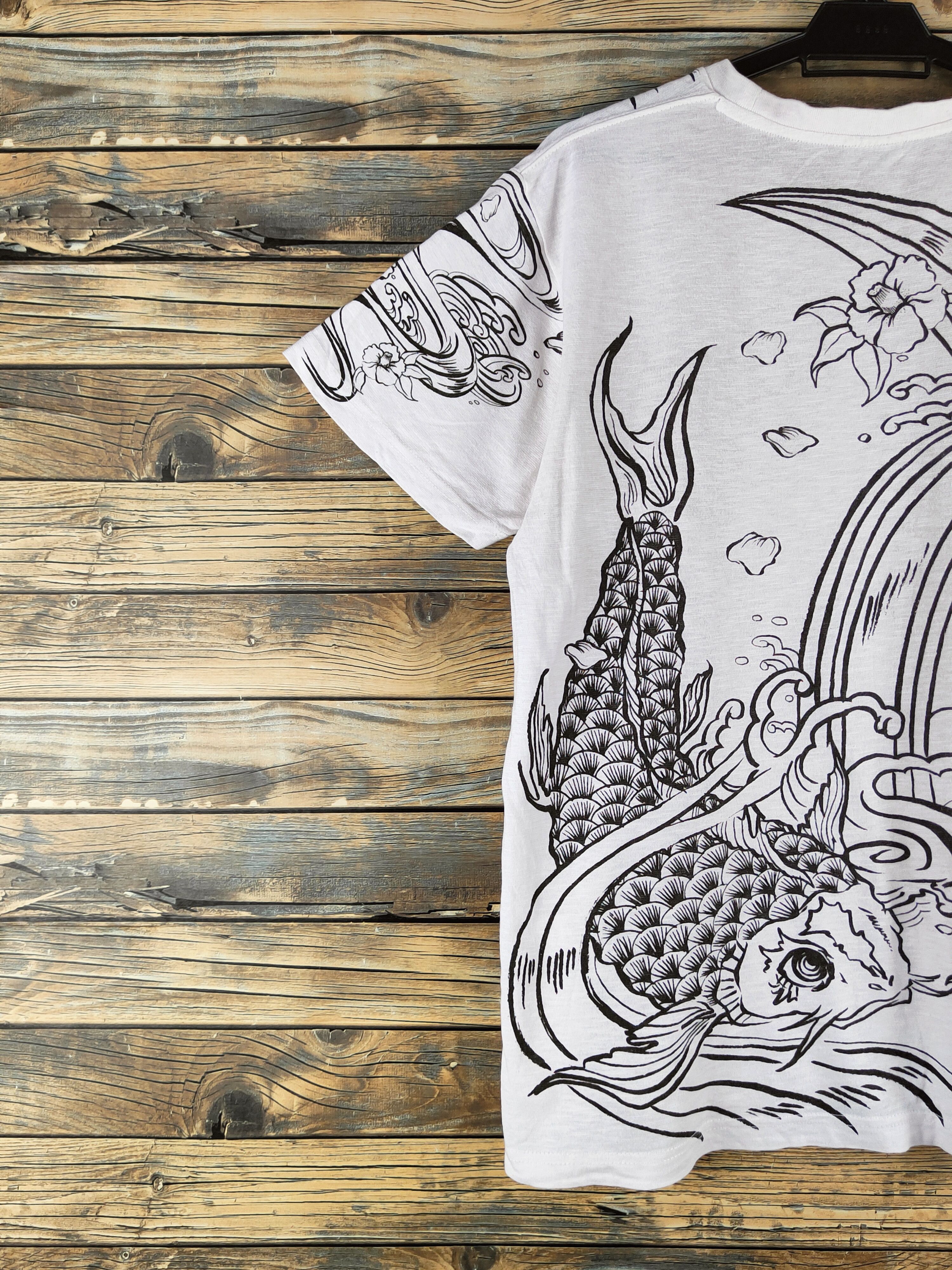 Japanese Brand DL Strange Heaven White Short Sleeve T-shirts #S2879 Size US L / EU 52-54 / 3 - 9 Thumbnail