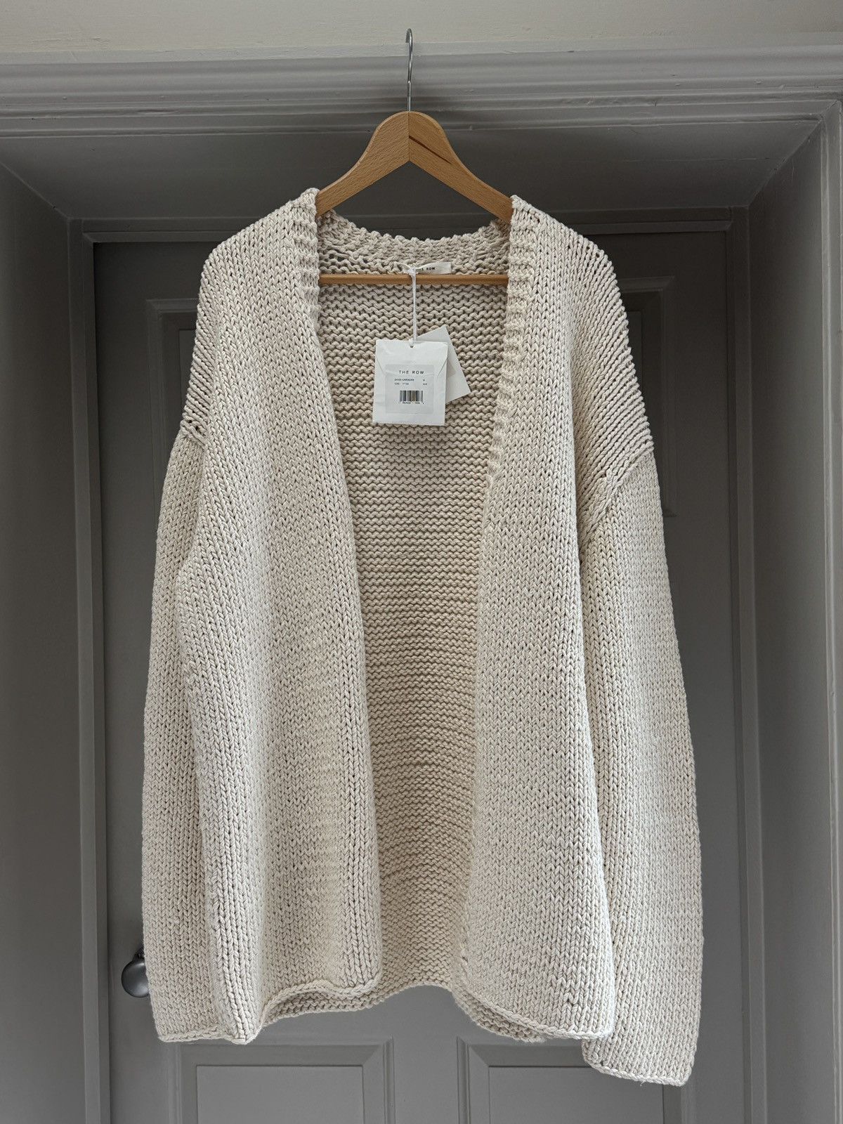 The Row The Row Zayidi Cotton and Silk Cream Cardigan RRP $3500 Size US M / EU 48-50 / 2 - 9 Thumbnail