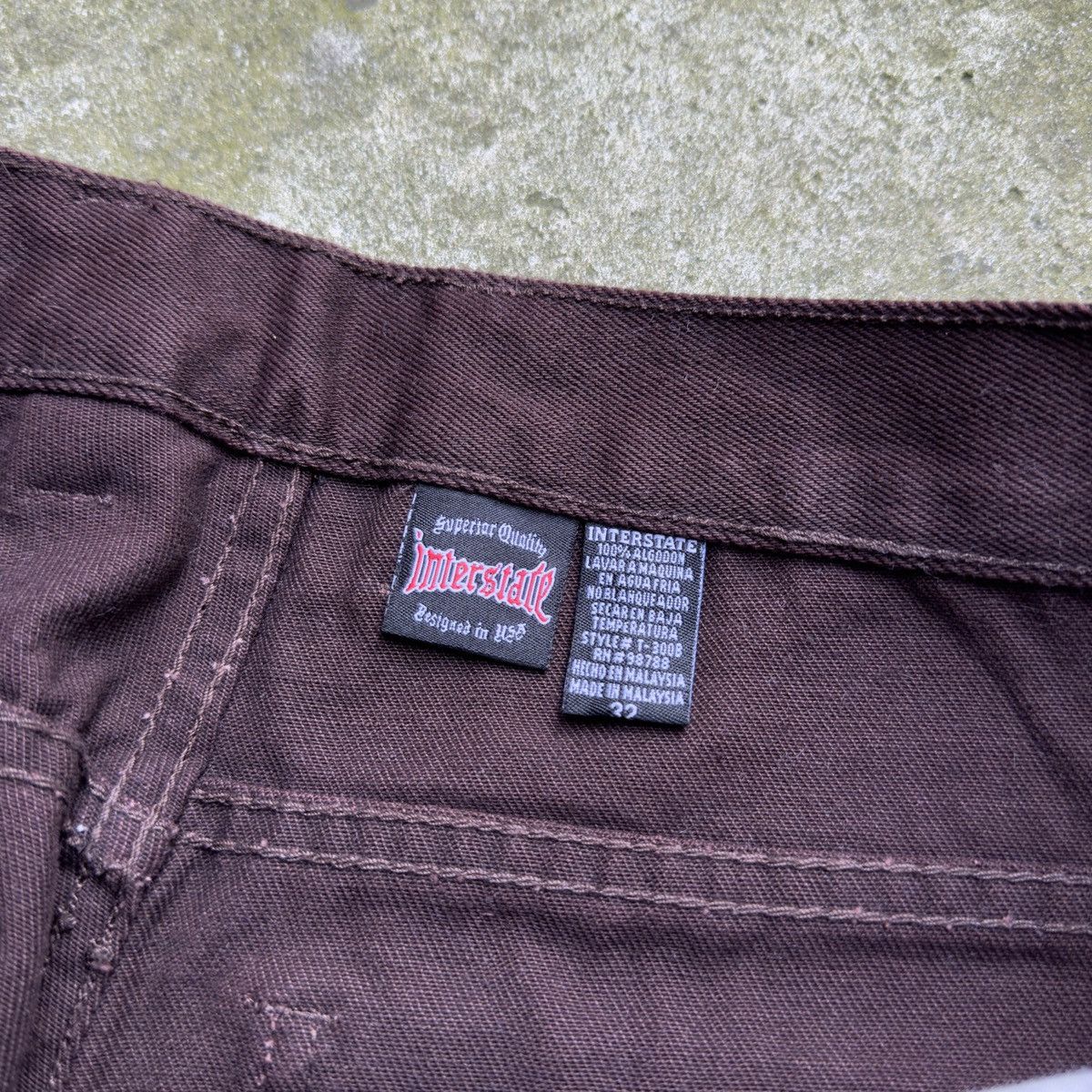 JNCO VINTAGE INTERSTATE BAGGY BROWN WIDE LEG DENIM SKATER JEANS Size US 35 - 4 Thumbnail