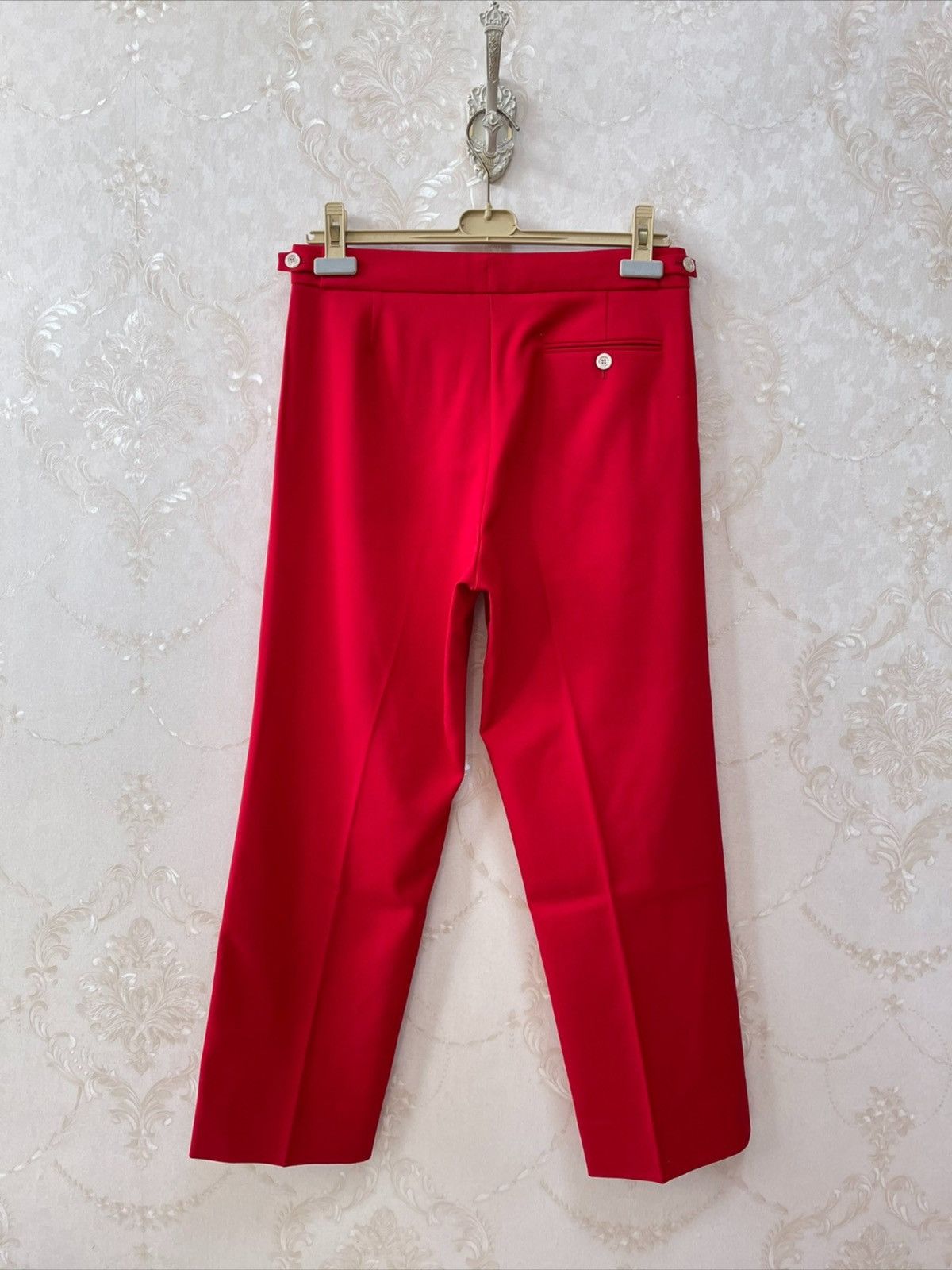 Gucci Gucci runway red ankle crop embroidered tiger trousers Size 26" / US 2 / IT 38 - 8 Thumbnail