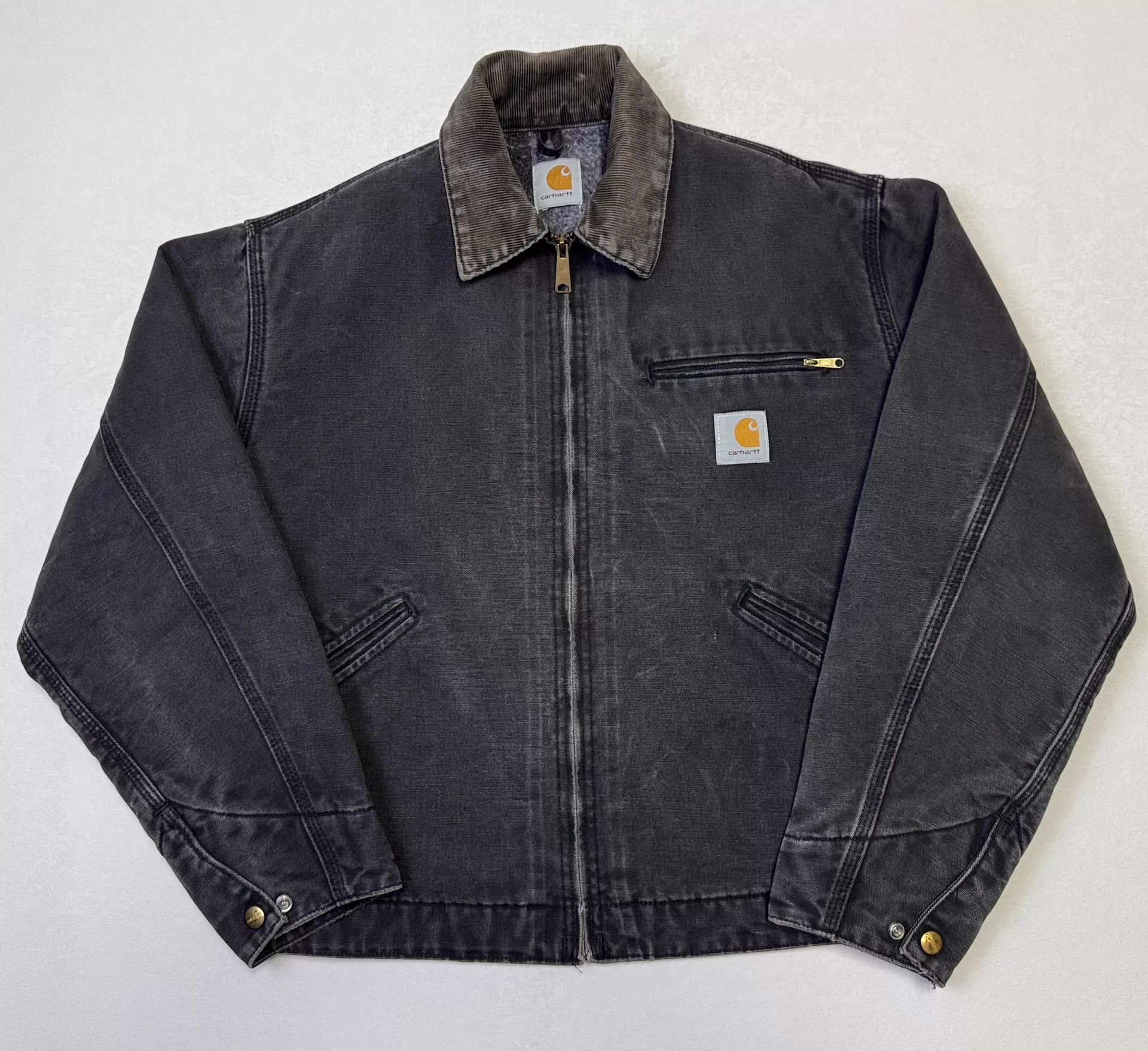 Carhartt Vintage Carhartt J01 Detroit Jacket Black 40/M Size US M / EU 48-50 / 2 - 2 Thumbnail