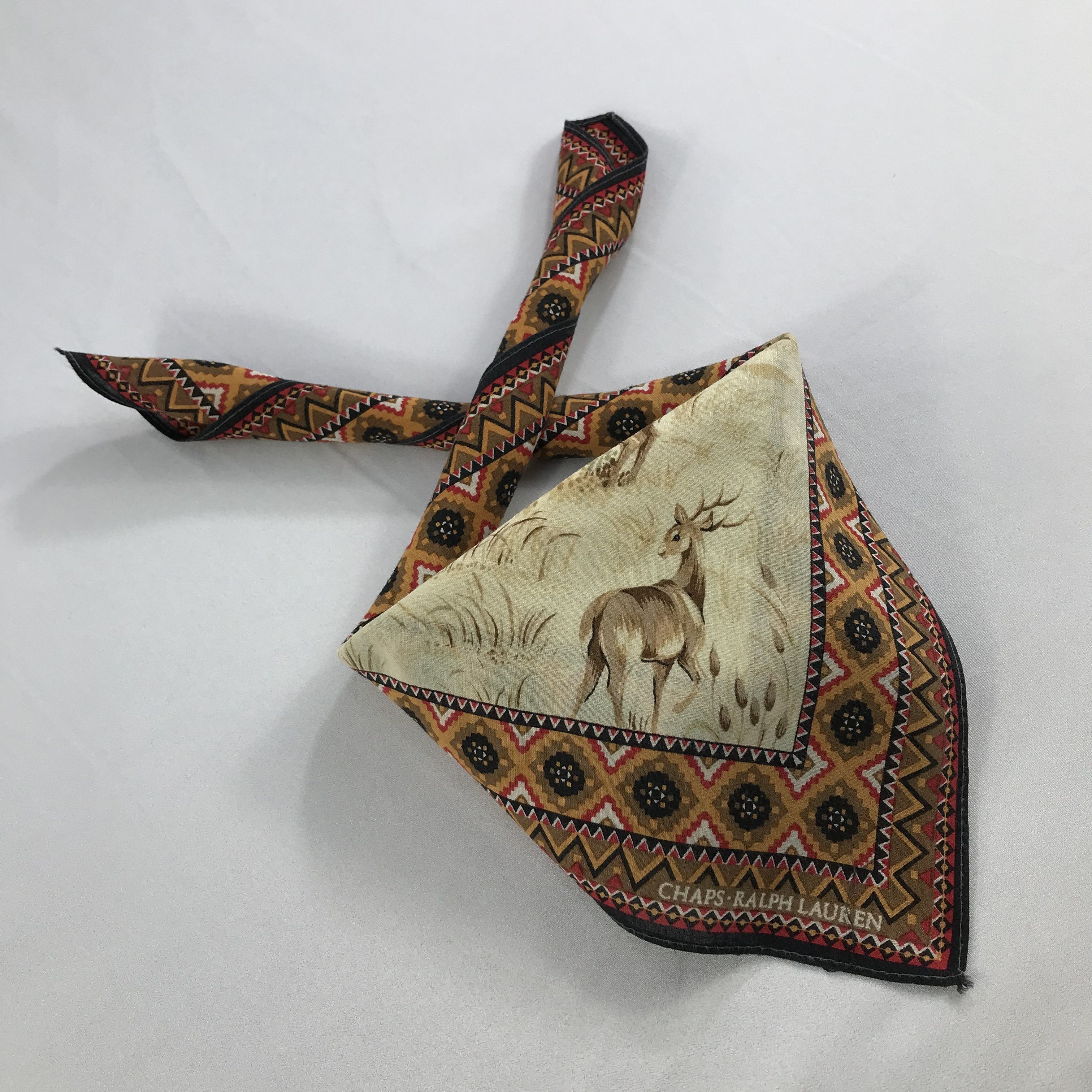 Chaps Ralph Lauren × Vintage Chaps Ralph Lauren Bandana / Handkerchief/Neckerchief -S2659 Size ONE SIZE - 4 Thumbnail