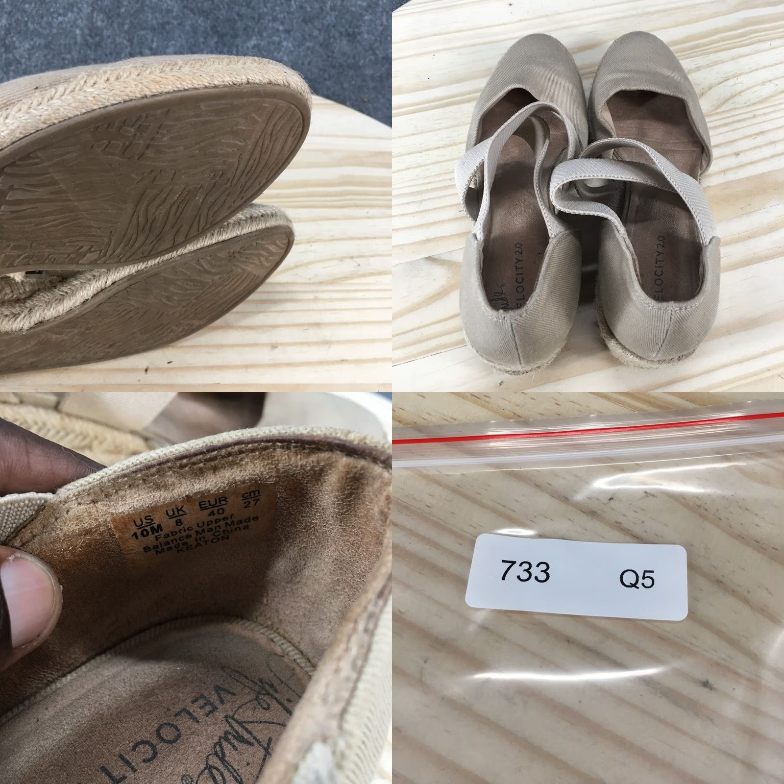 Vintage Velocity Sandals Womens 10 M Keaton Espadrille Mary Jane Brown Slip On Wedge Velcoity Shoes Womens 10 M Keaton Espadrille Brown Slip On Wedge Size US 10 / IT 40 - 9 Thumbnail