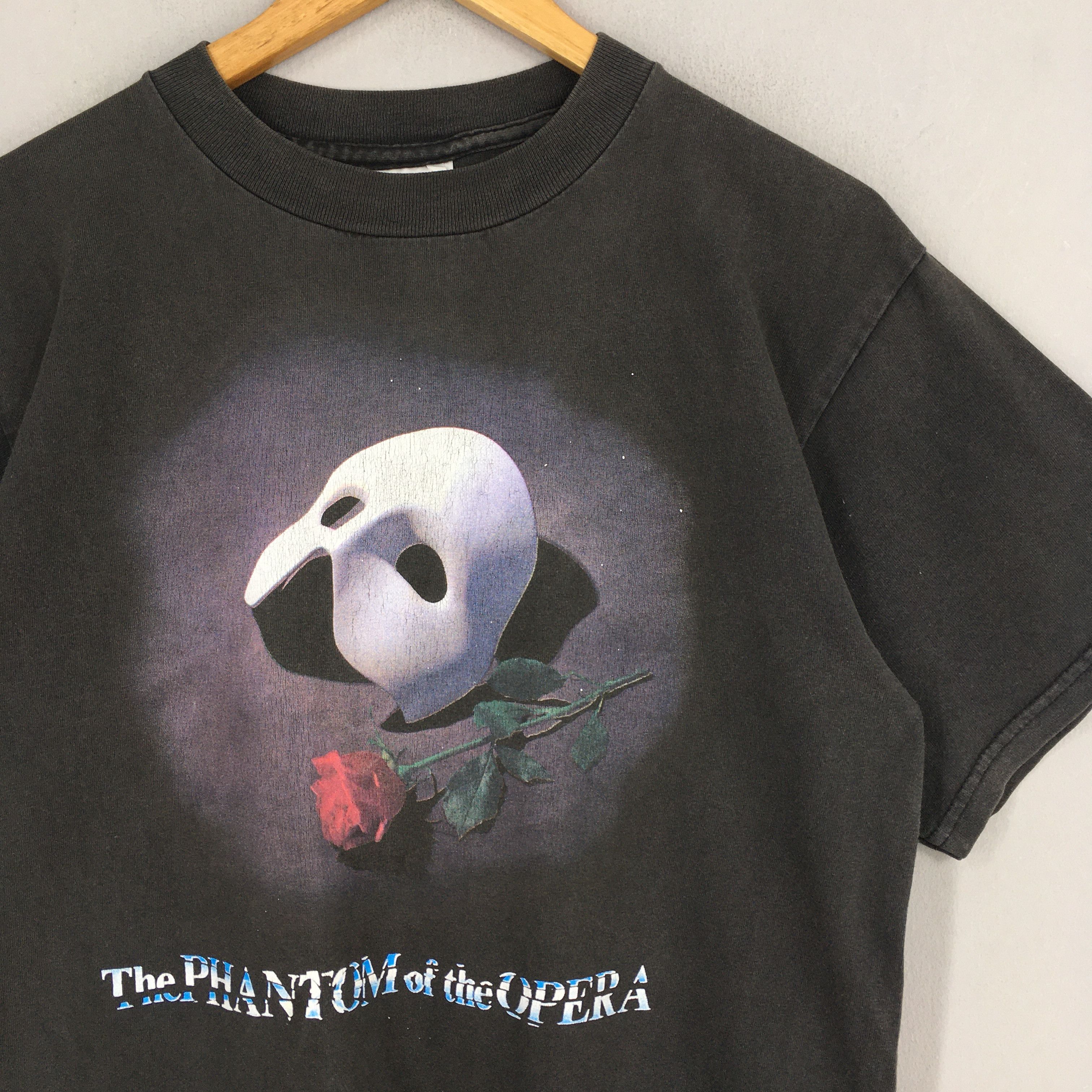 Tultex × Vintage Vintage The Phantom Of The Opera Black T shirt Medium Size US M / EU 48-50 / 2 - 2 Thumbnail