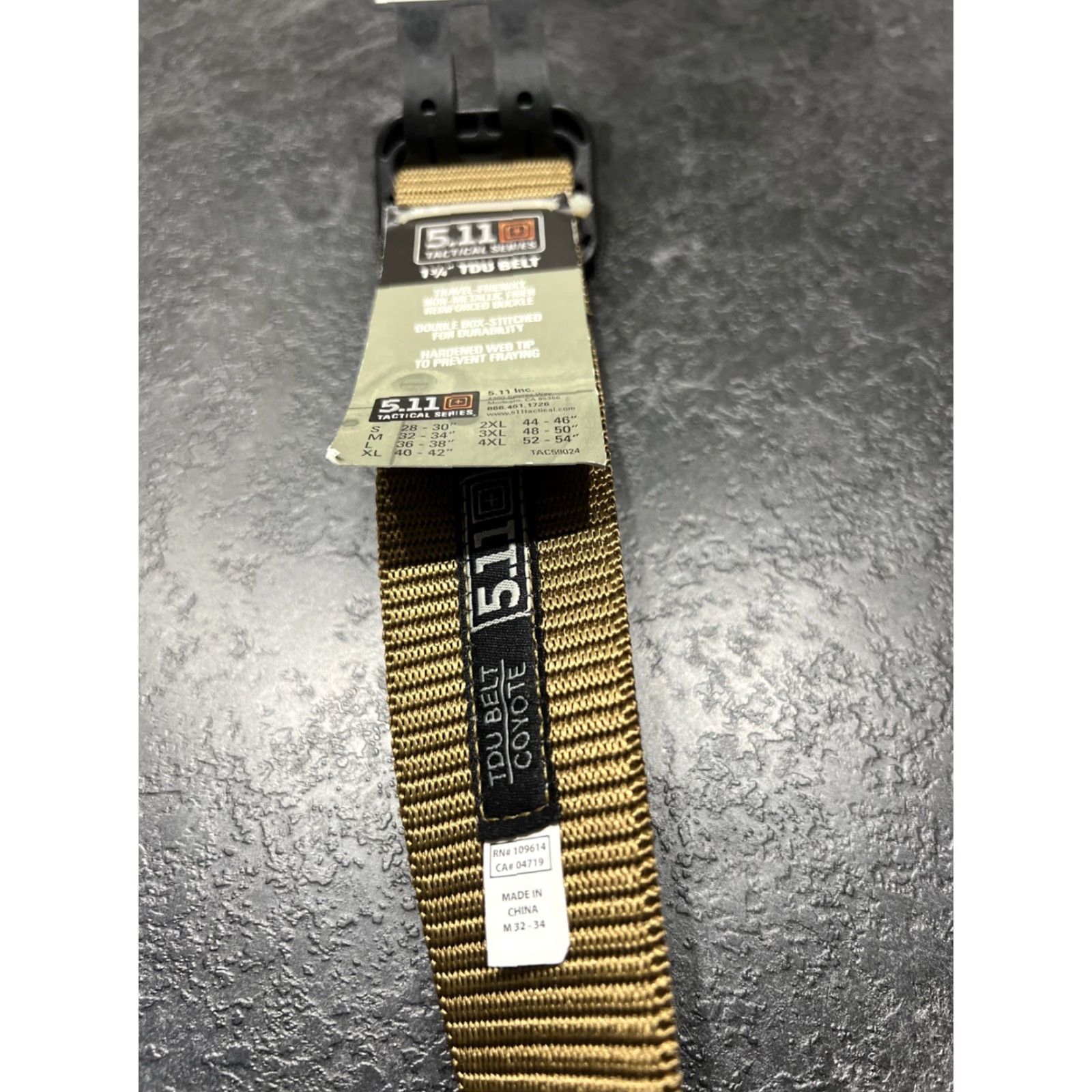 Vintage 5.11 Tactical Belt TDU 1 3/4" 1.75" Wide Khaki Beige Medium M 32-34 Men's Belt Size ONE SIZE - 3 Thumbnail