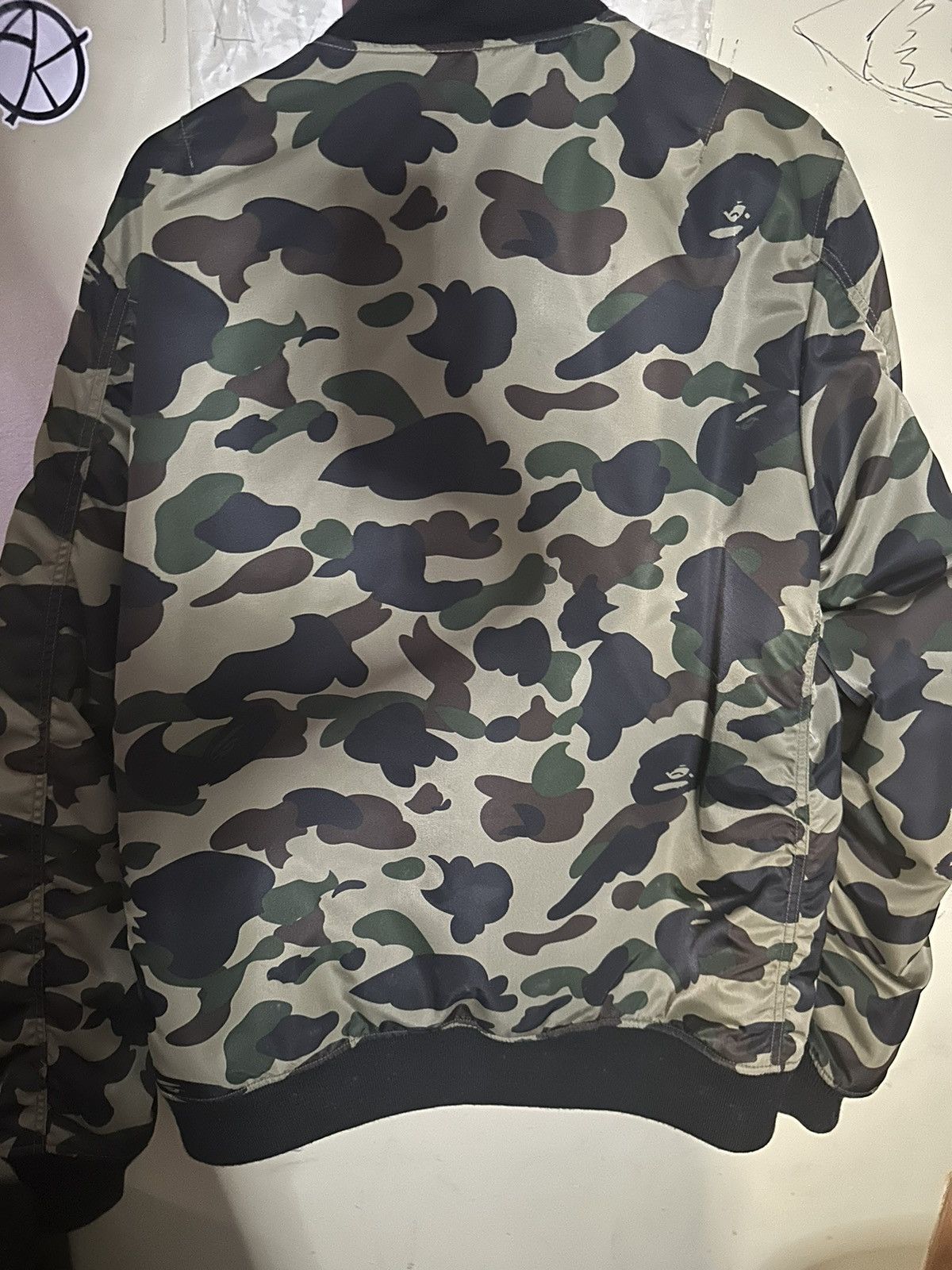 Bape Bape camo MA-1 bomber jacket Size US L / EU 52-54 / 3 - 3 Thumbnail