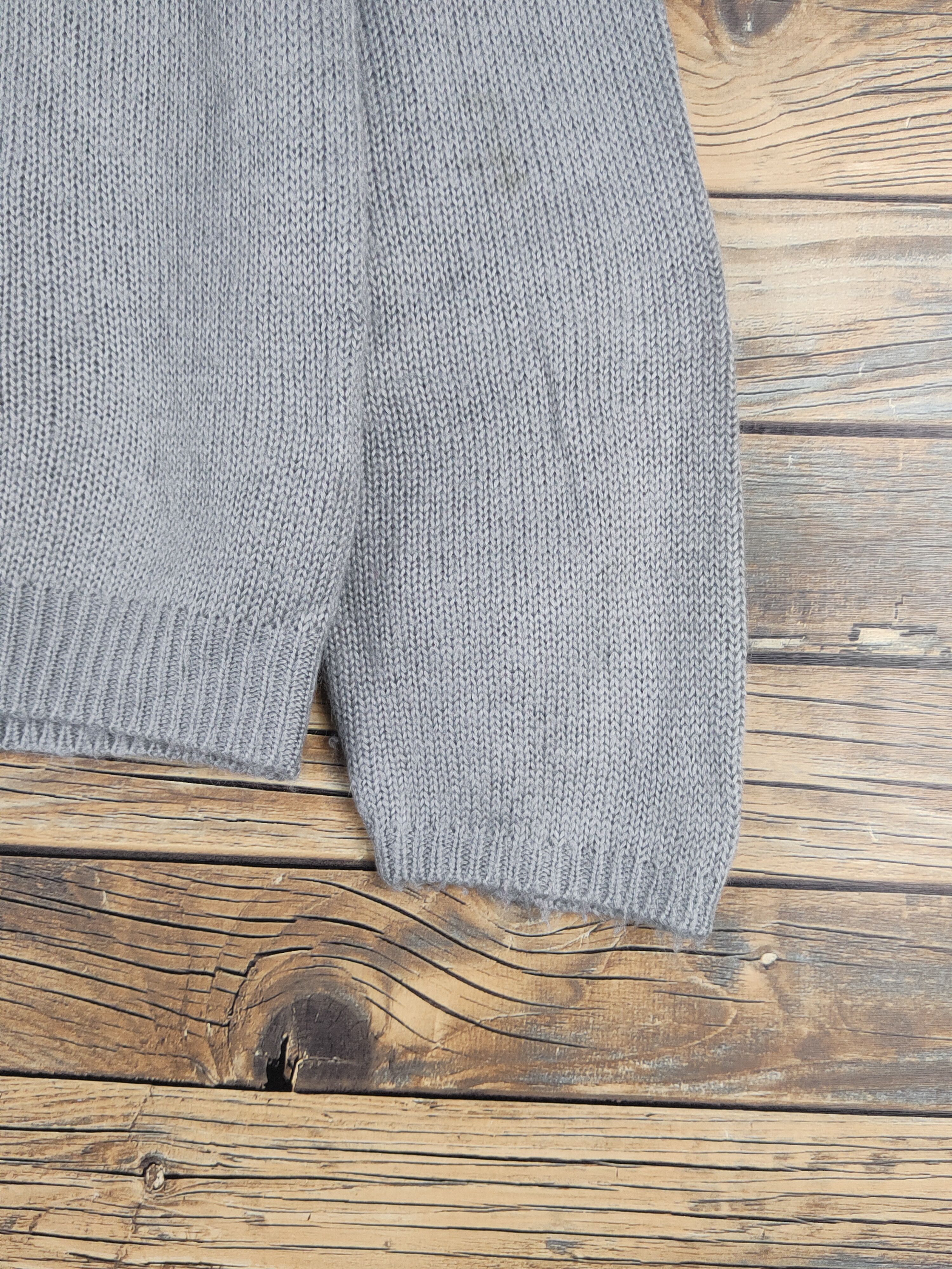 Vintage Retro Girl Gray Knitwear Sweatshirts #W1232 Size M / US 6-8 / IT 42-44 - 6 Thumbnail