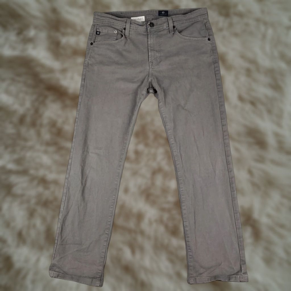 Vintage Vintage AG Adriano Goldschmied Men's Jeans 32x28 Straight Leg Gray Cotton Mid Rise Classic 2010s Size US 32 / EU 48 - 1 Thumbnail