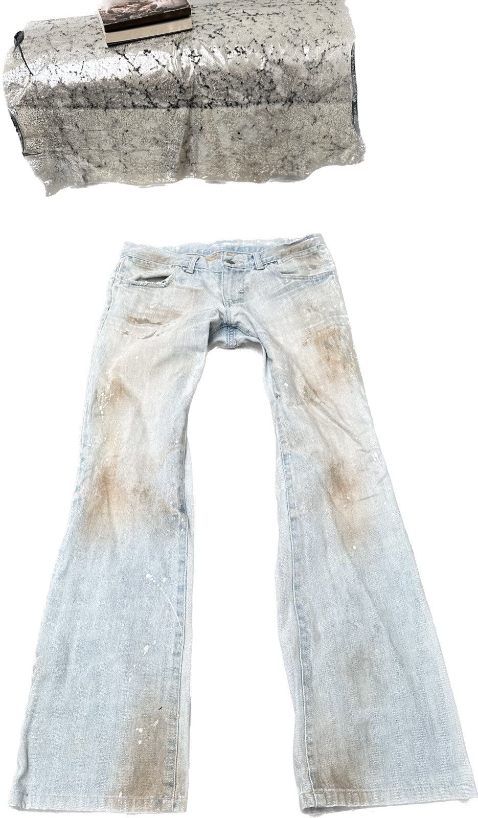 Image of Distressed Denim x Hysteric Glamour Tornado Mart Distressed Levi's 5011 in Blue (Size 33)