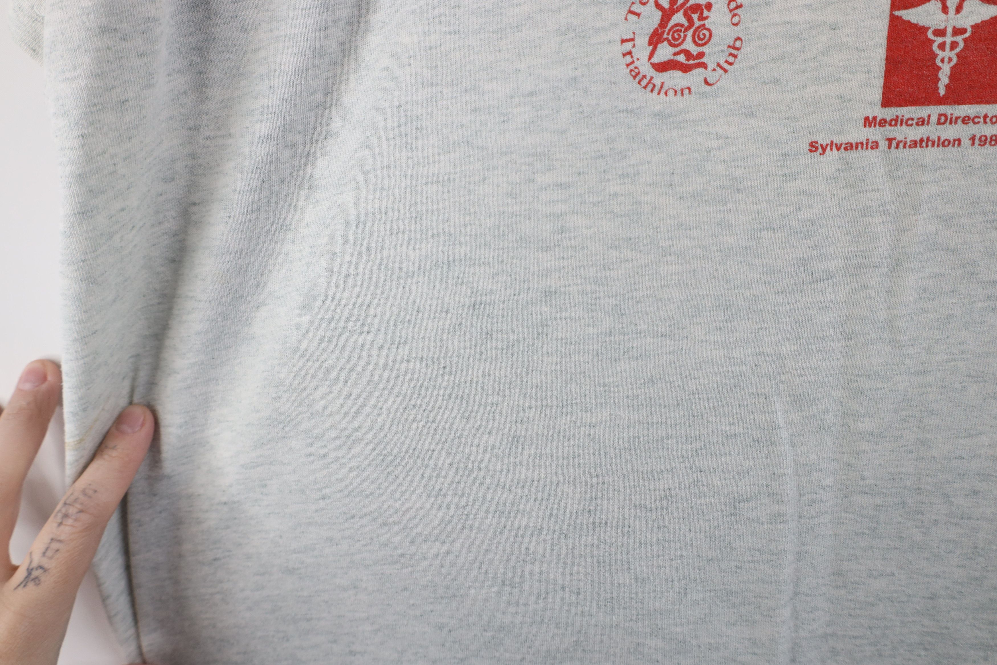 Vintage Vintage 90s Streetwear Spell Out Sylvania Triathlon T-Shirt Size US XL / EU 56 / 4 - 9 Thumbnail