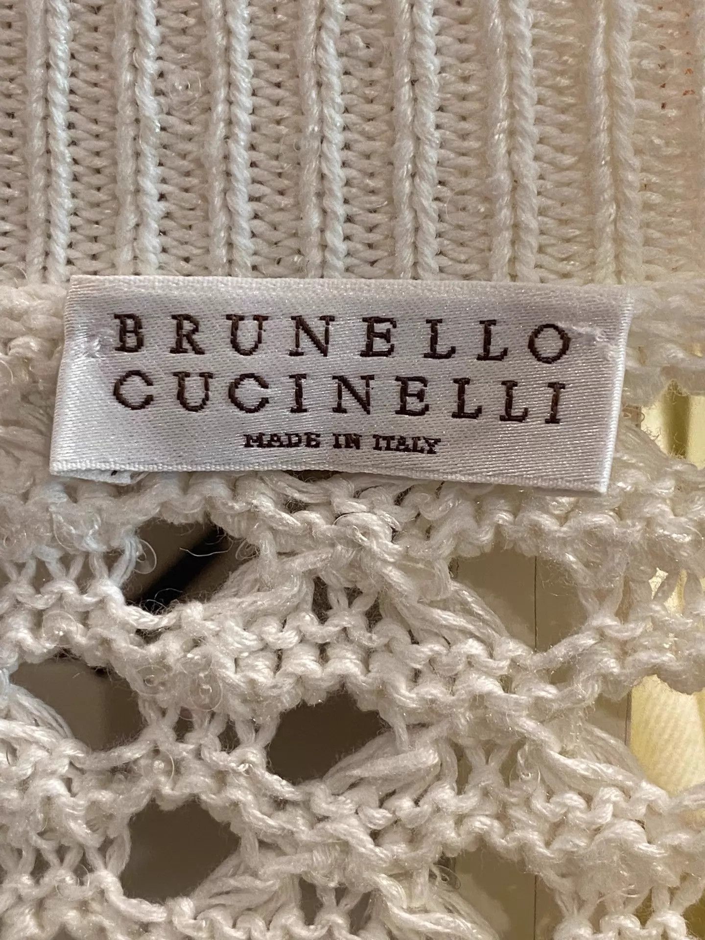 Brunello Cucinelli BC Sequin-Embellished Oversized Crochet Sweater XXS Size XXS / US 00 / IT 34 - 3 Thumbnail
