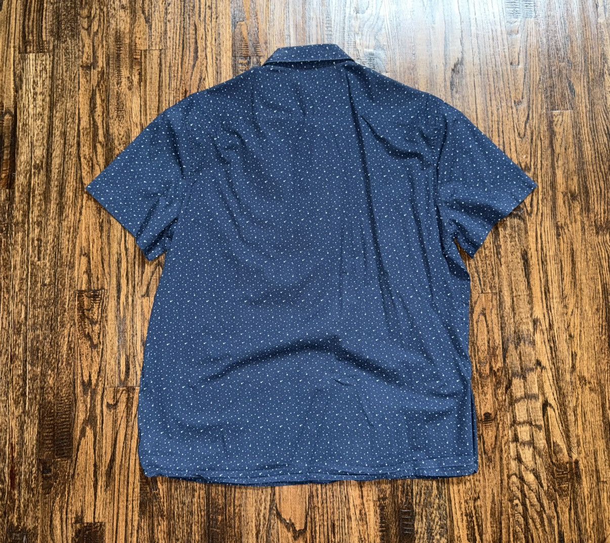 Perry Ellis Perry Ellis Stretch Fit S/S Button Up Shirt Navy Sz XL Size US XL / EU 56 / 4 - 3 Thumbnail