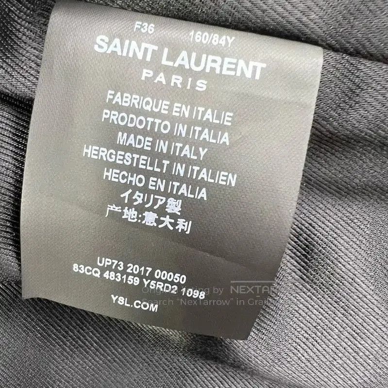Saint Laurent Paris Saint Laurent Womens Black Leather Jacket . Size XXS / US 00 / IT 34 - 4 Thumbnail