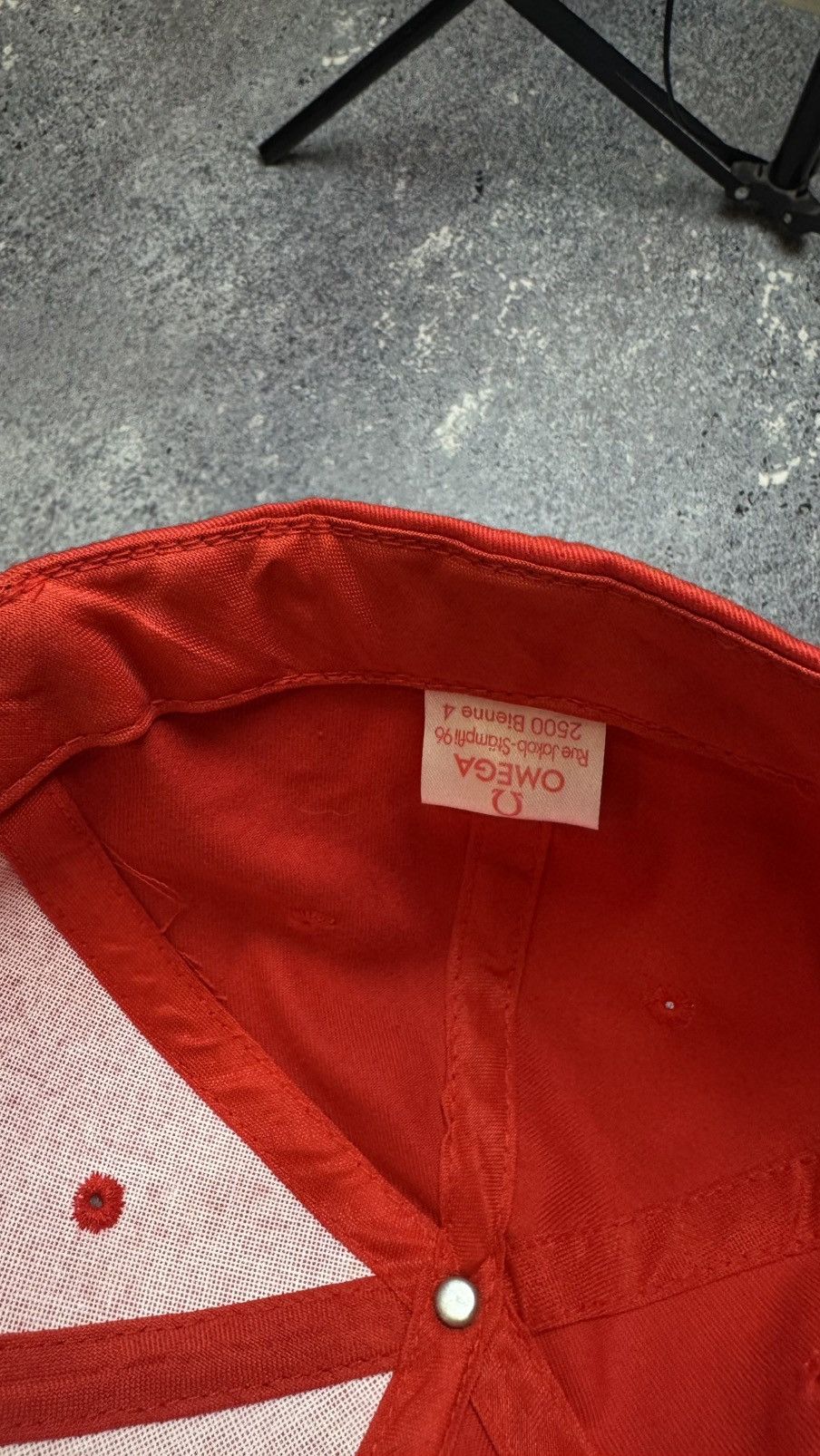 Omega OMEGA CAP RED/WHITE EMBROIDERED A Size ONE SIZE - 6 Thumbnail