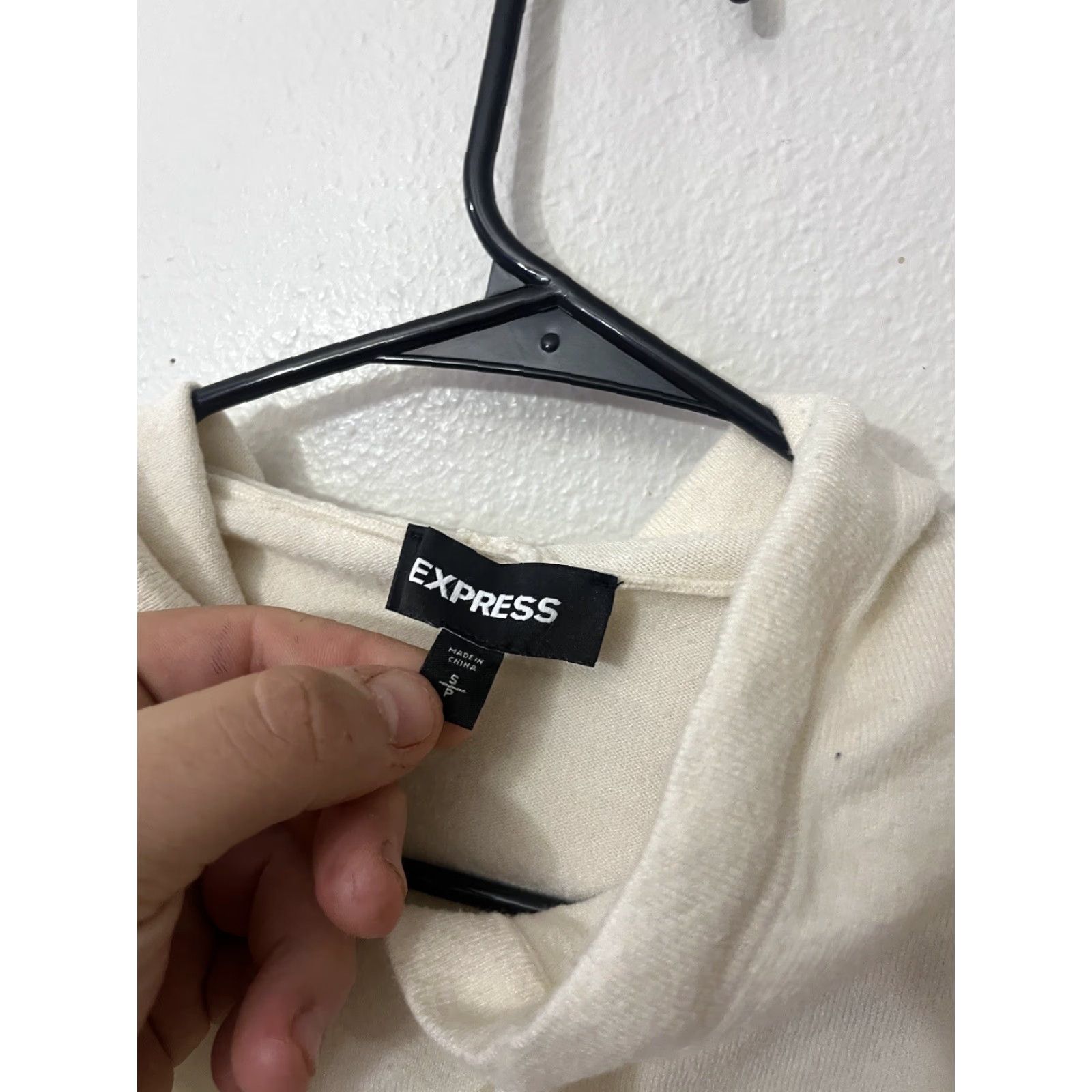 Express Express Hoodie Womens Small S Ivory Logo Pullover Sweatshirt Shirt Size S / US 4 / IT 40 - 2 Thumbnail