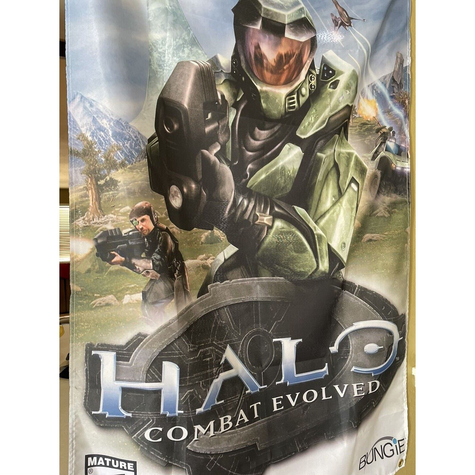 Microsoft Halo Combat Evolved 5ft Flag Microsoft XBOX Master Chief Size ONE SIZE - 3 Thumbnail