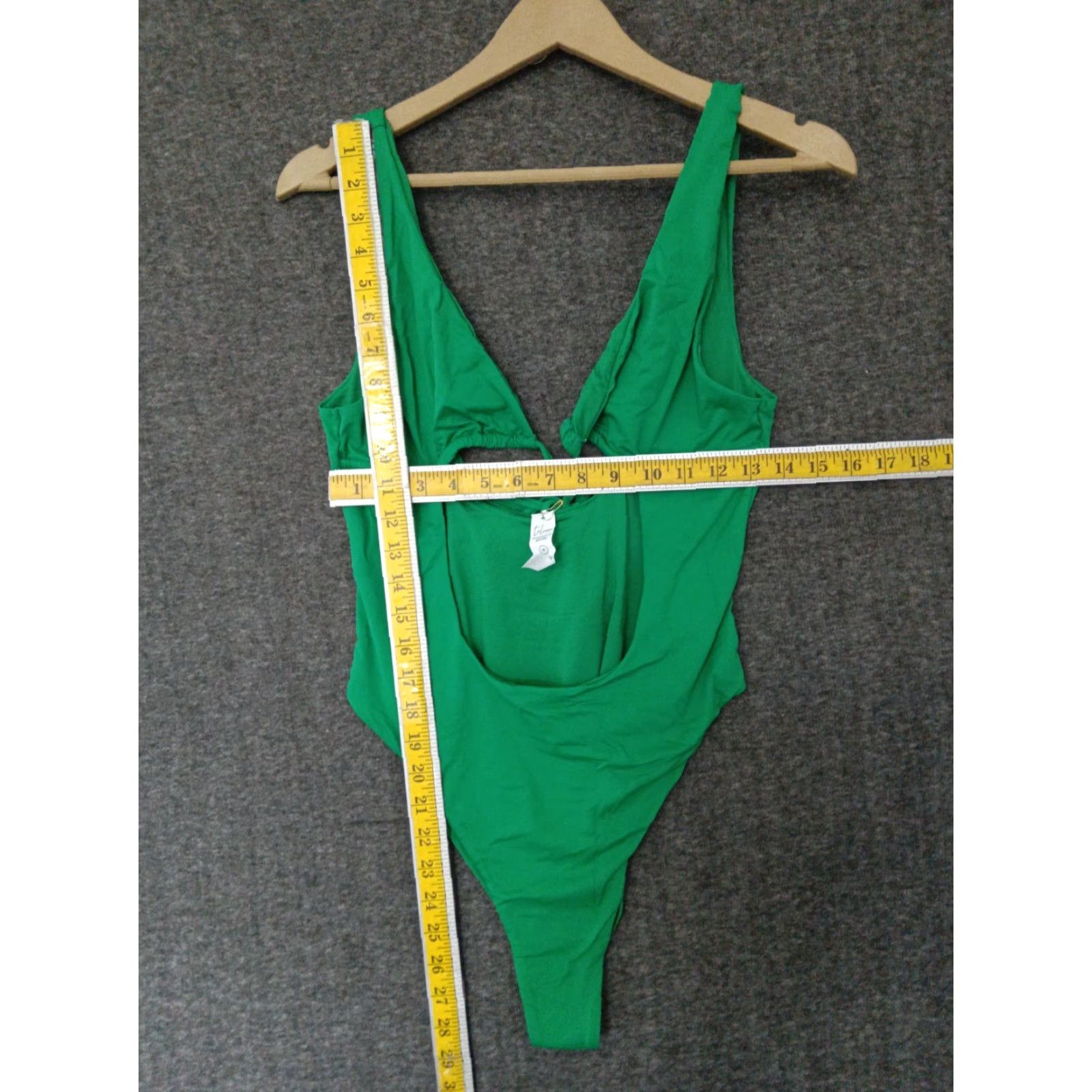 Triangl Toluca Swim Swimsuit One Piece Green Triangle Waist Wrap Open Tummy Size M Size ONE SIZE - 4 Thumbnail