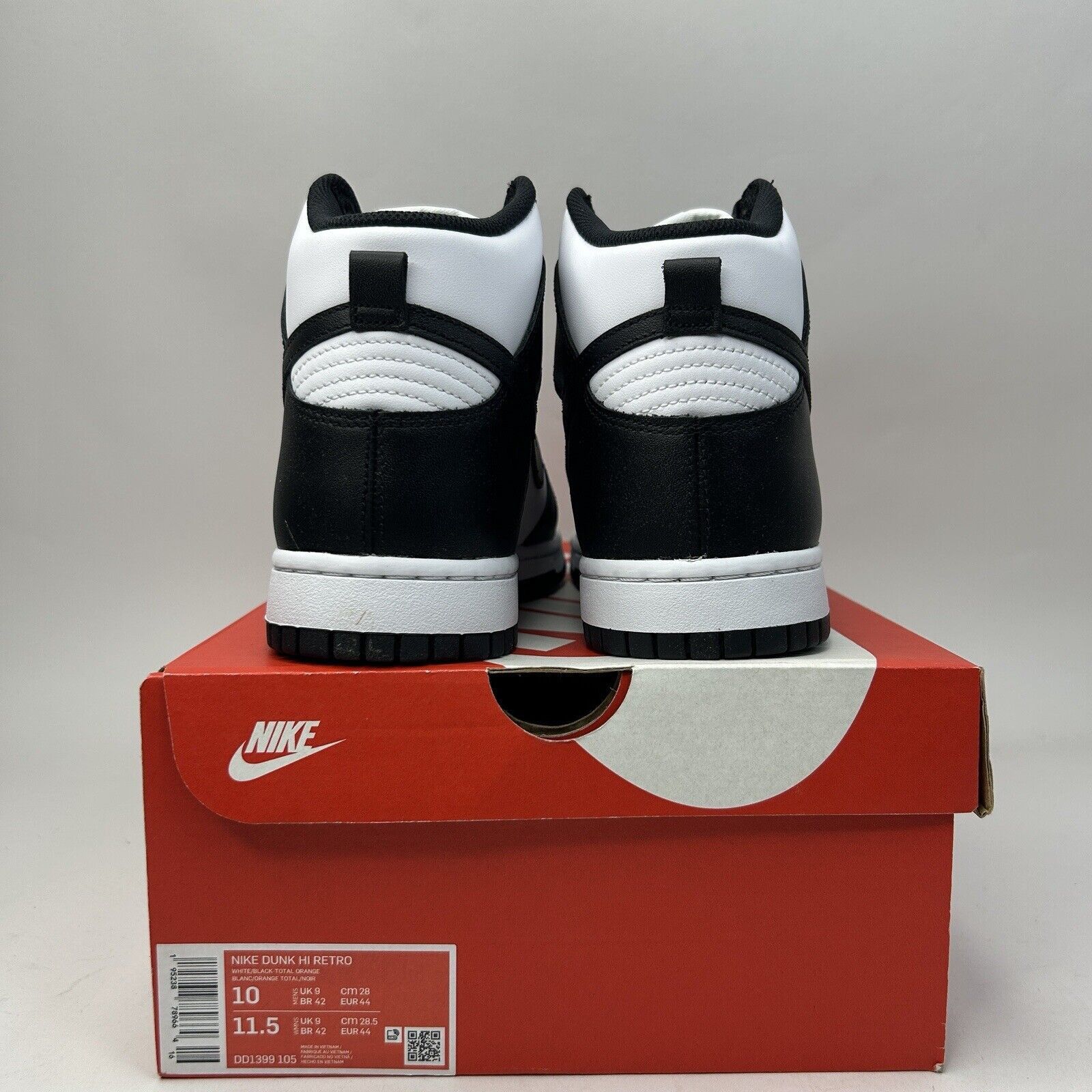 Nike Nike Dunk High Retro “Black White/Panda” 2023 Size US 10 / EU 43 - 4 Thumbnail