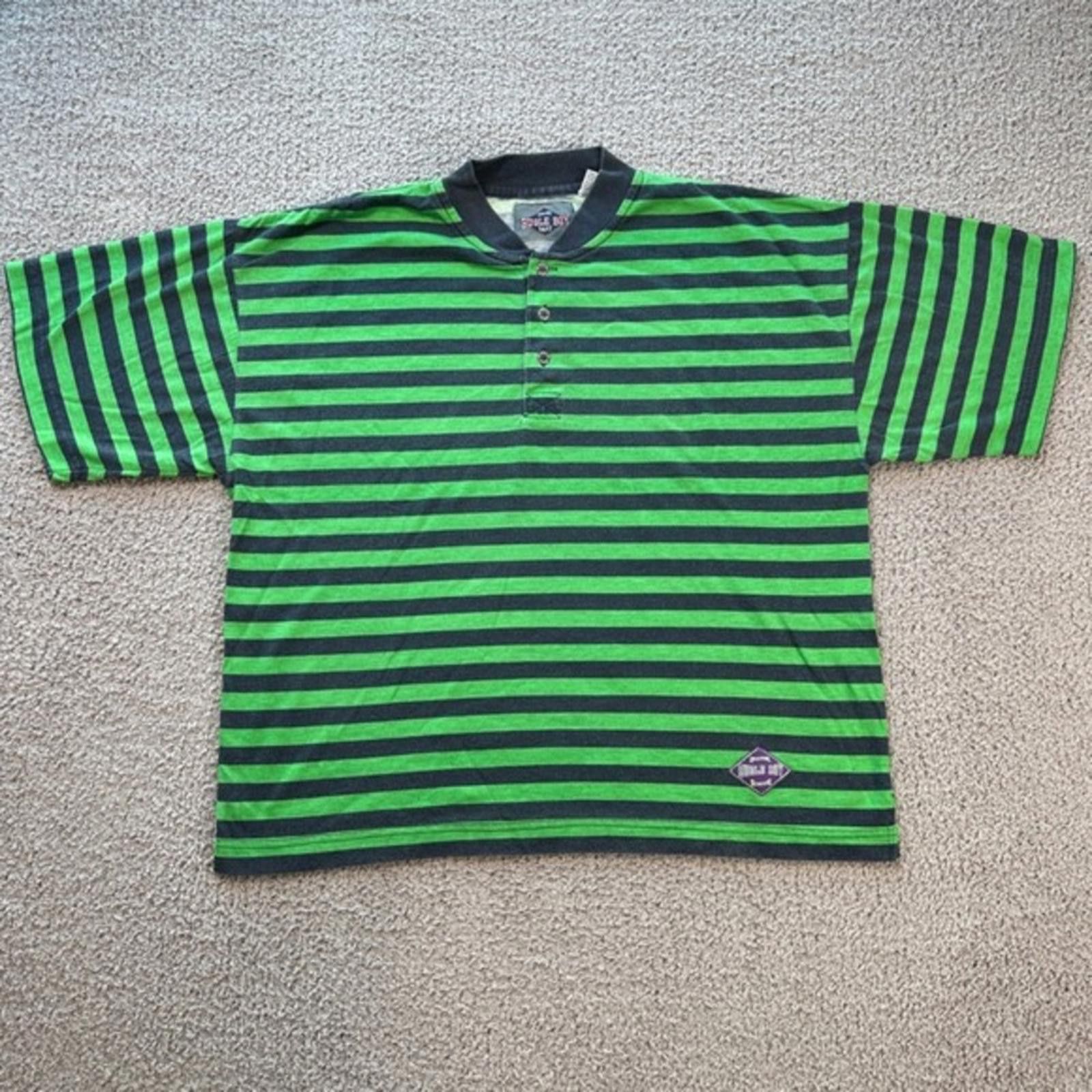 Bugle Boy Vintage Bugle Boy Striped Polo Shirt Mens M Green 90s Retro Size US M / EU 48-50 / 2 - 1 Thumbnail