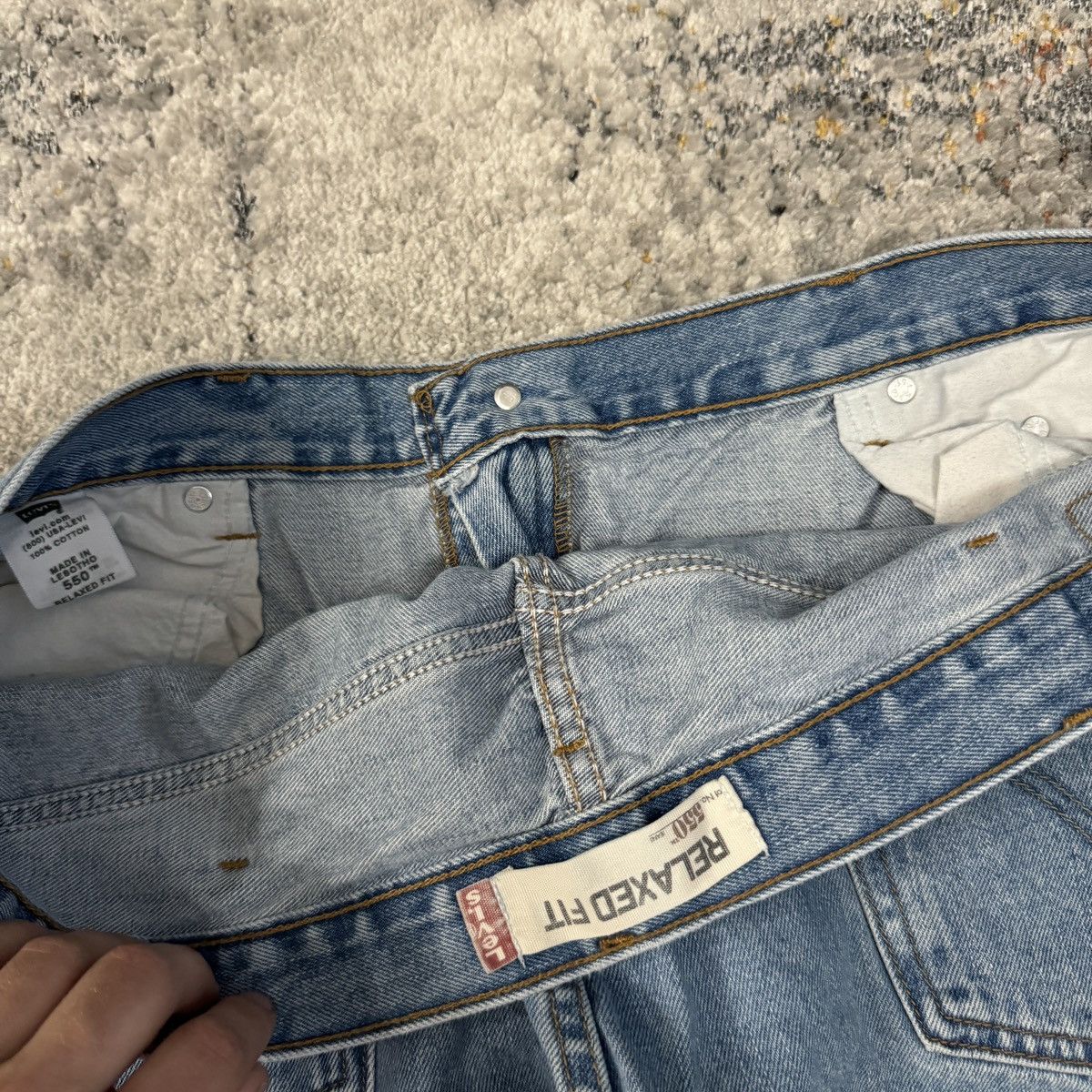 JNCO × Levi's × Vintage Vintage y2k Levi’s 550 baggy wide leg light wash jeans Size US 42 / EU 58 - 4 Thumbnail